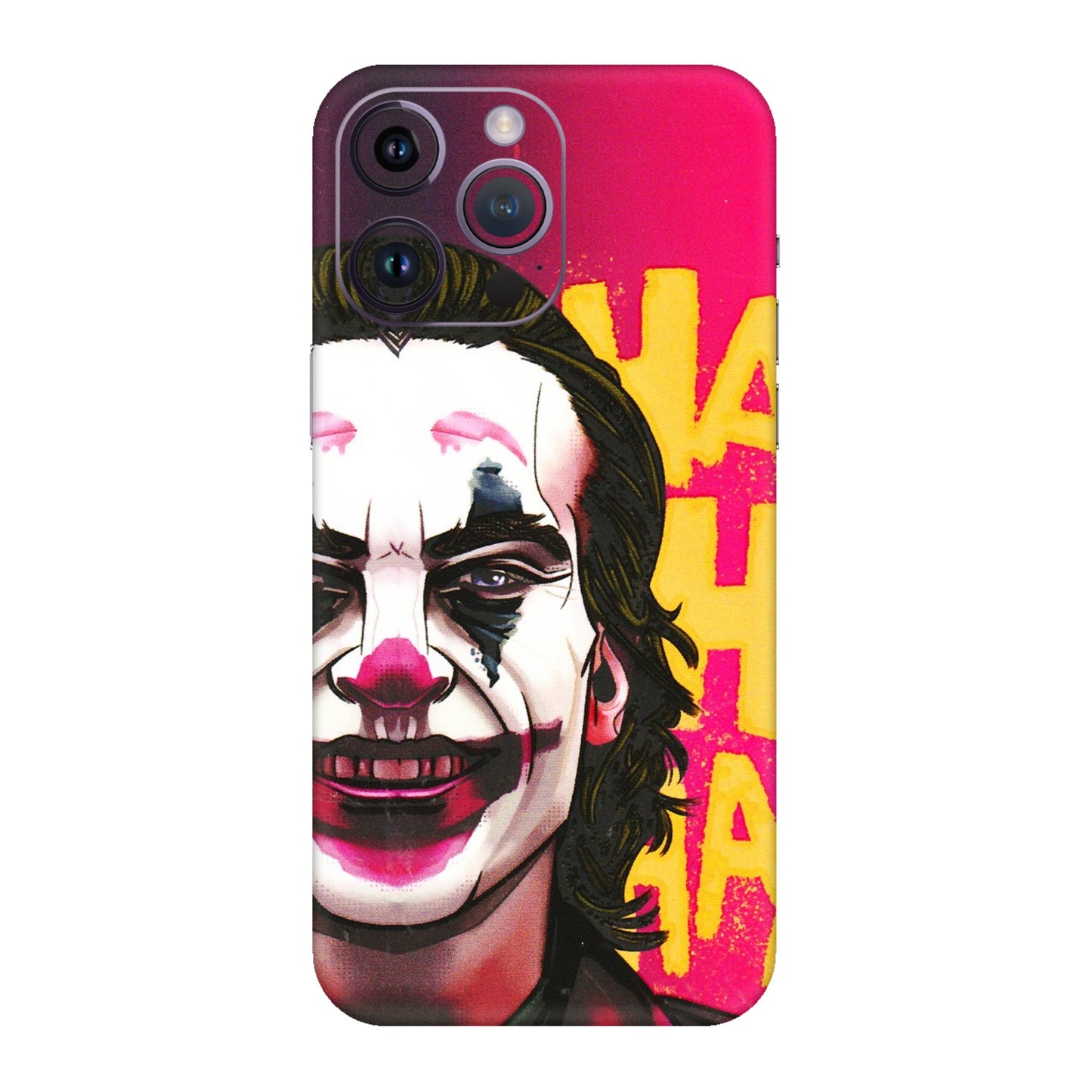 Apple iPhone Skins (All Models) - Joker Evil Laugh - 3D Embossed Finish (L-97) iPhone 14 Pro