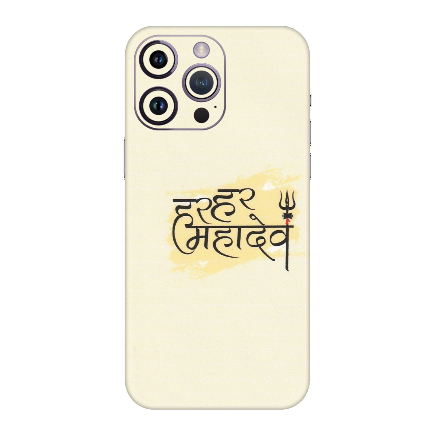 Apple iPhone Skins (All Models) - Har Har Mahadev - Matte Finish (M-10) iPhone 14 Pro