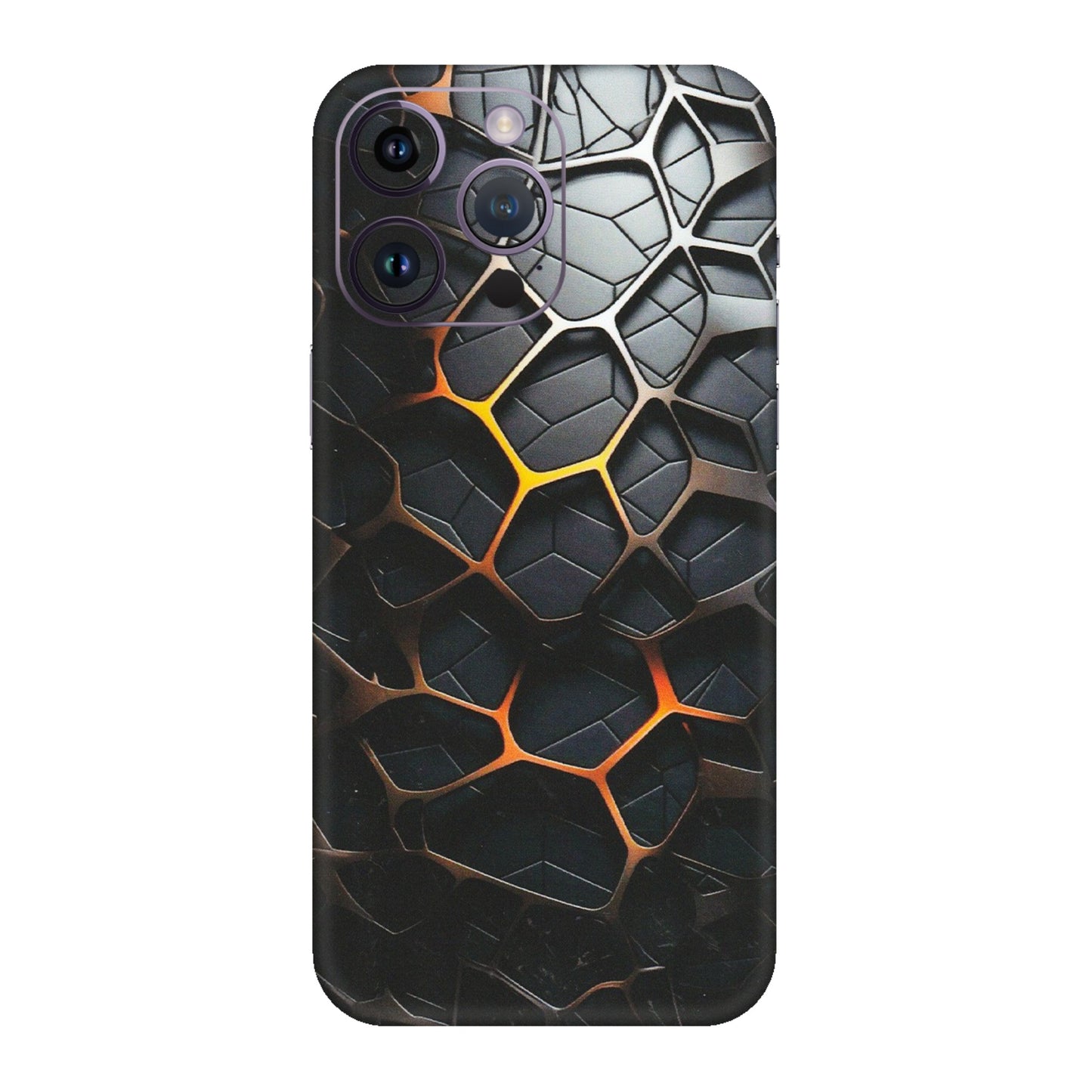 Apple iPhone Skins (All Models) - New Abstract Graphite Tiles - Matte Finish (M-130) iPhone 14 Pro