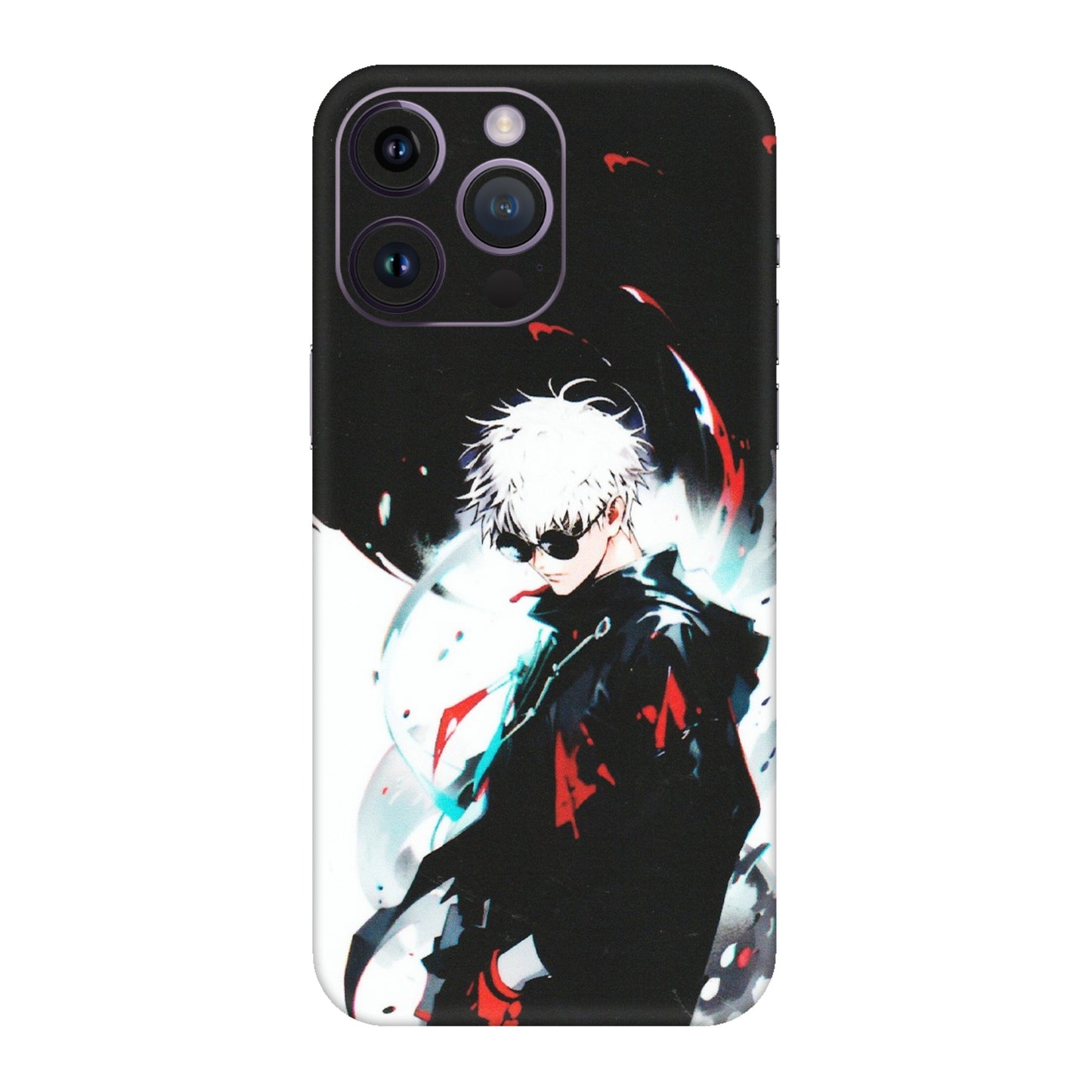 Apple iPhone Skins (All Models) - Gojo Powerful Charater Kaisen Anime - Matte Finish (M-144) iPhone 14 Pro