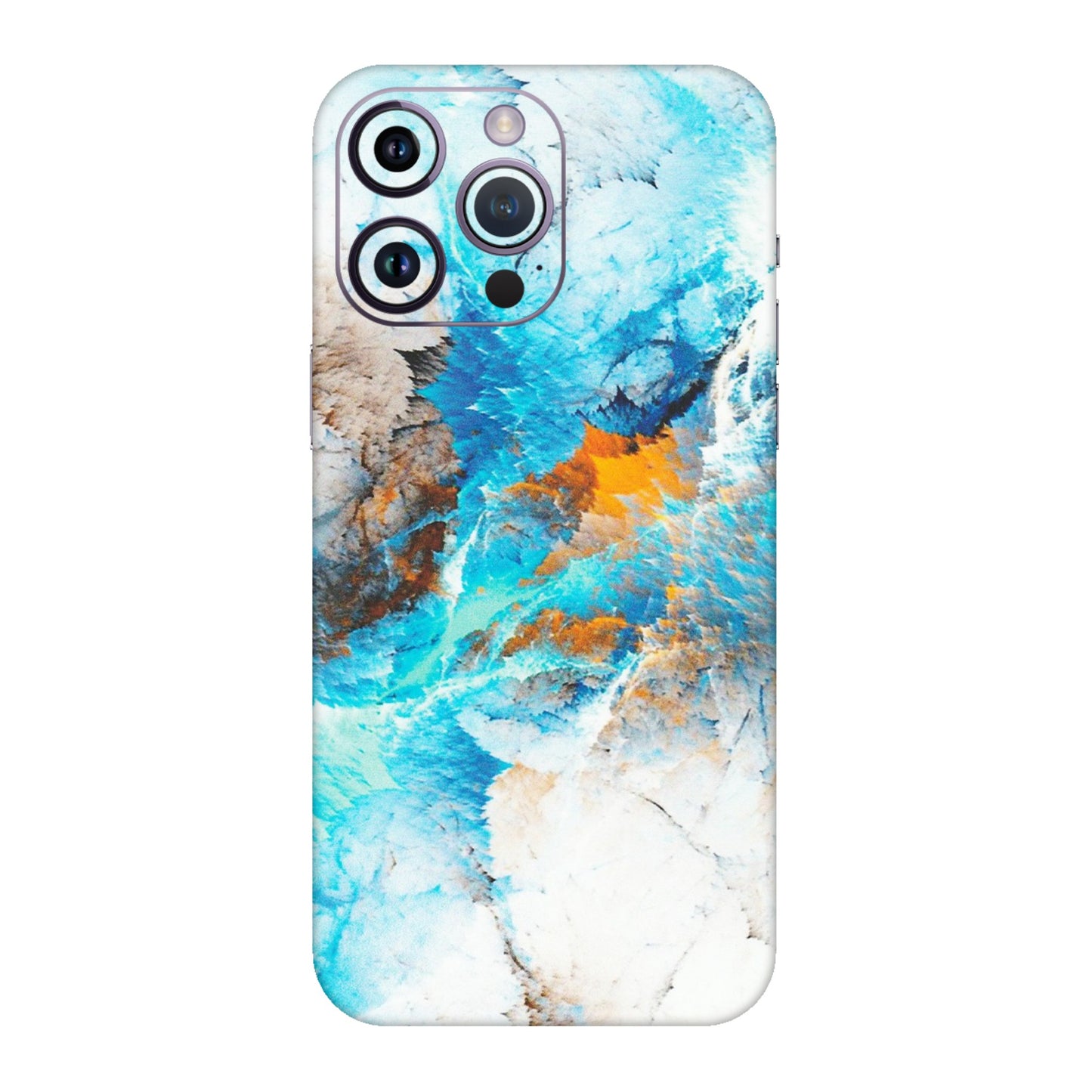 Apple iPhone Skins (All Models) - Blue Waves Abstract - Matte Finish (M-19) iPhone 14 Pro