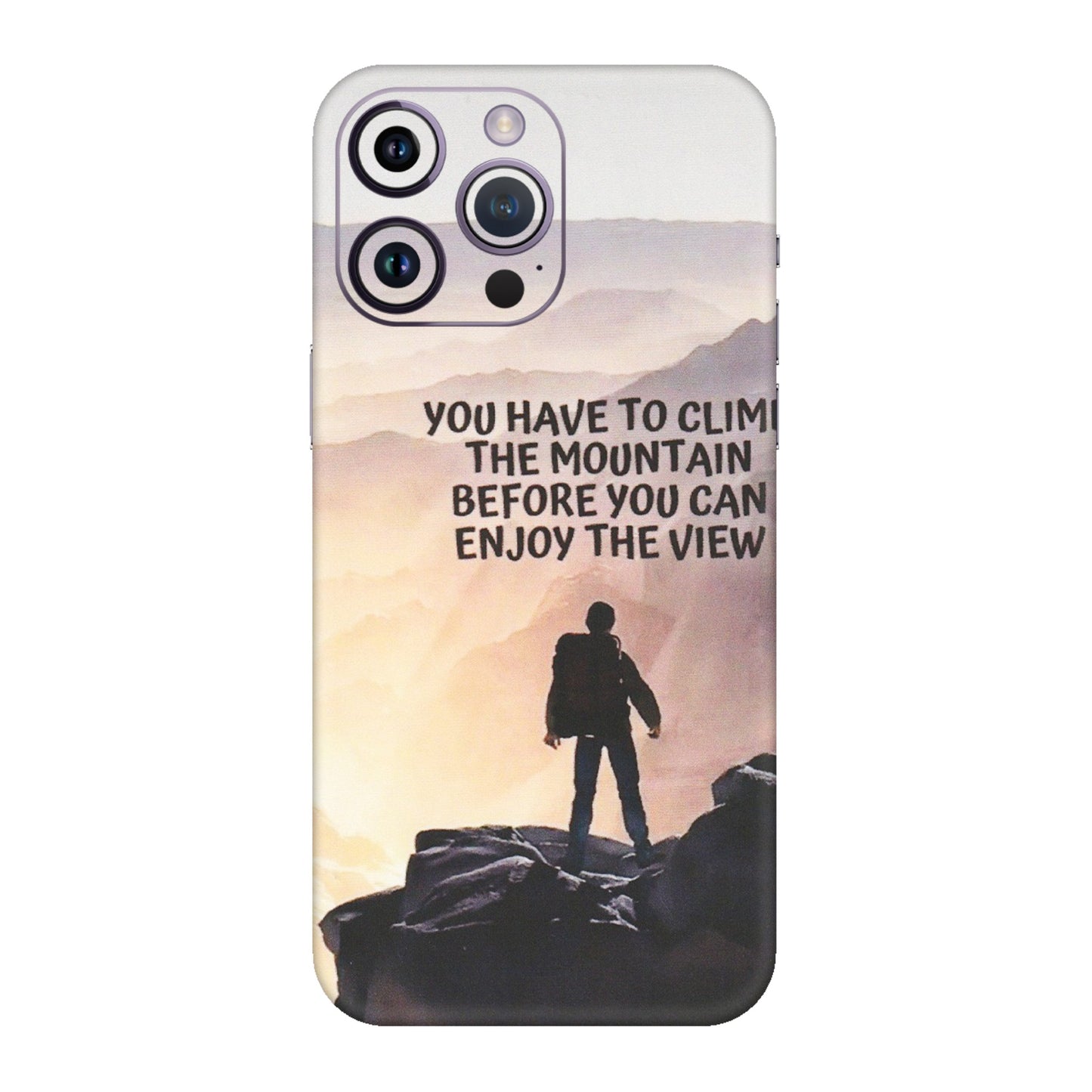 Apple iPhone Skins (All Models) - Motivational Hiking Mountain - Matte Finish (M-28) iPhone 14 Pro
