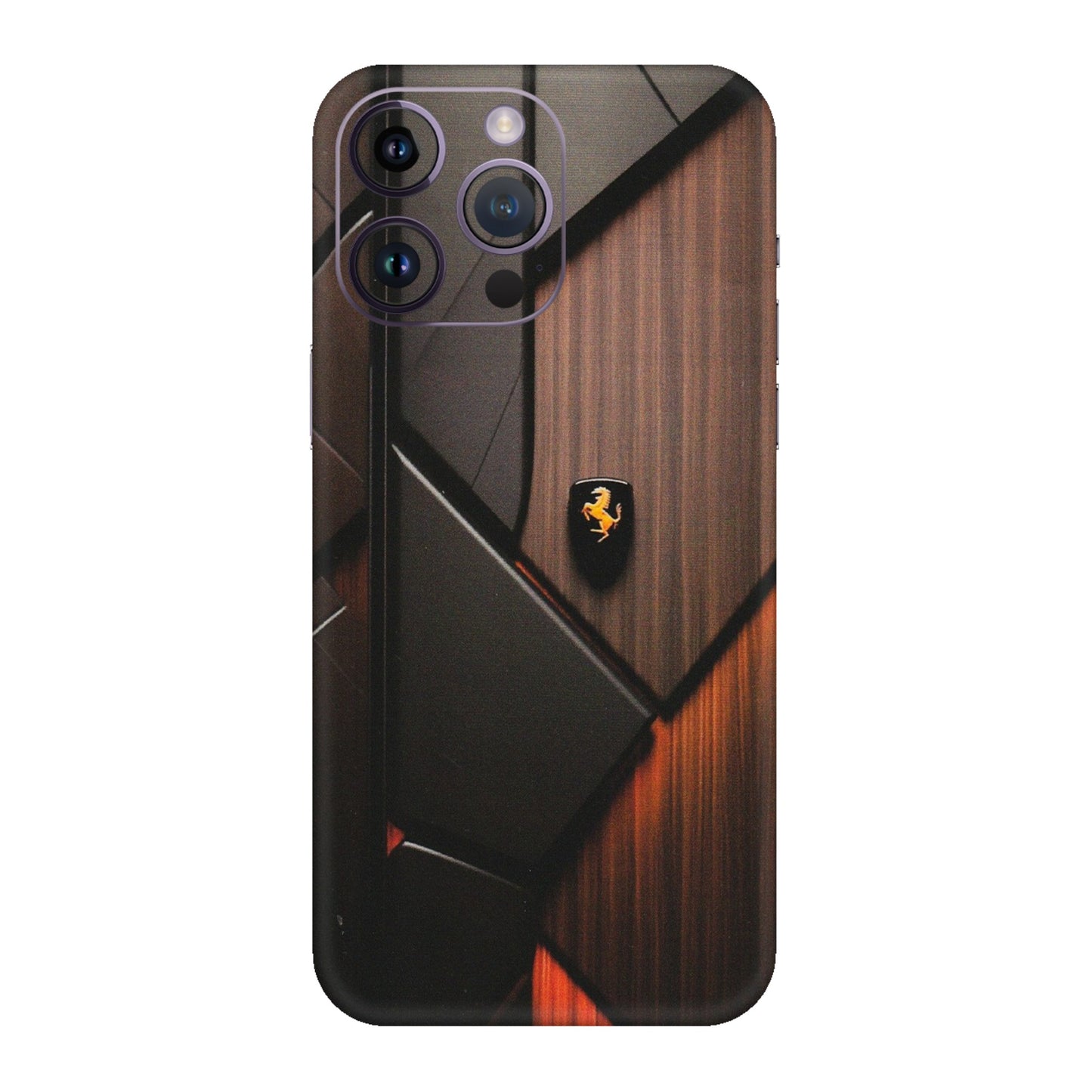 Apple iPhone Skins (All Models) - Lambo Beauty Wood Pattern Sober - Matte Finish (M-51) iPhone 14 Pro