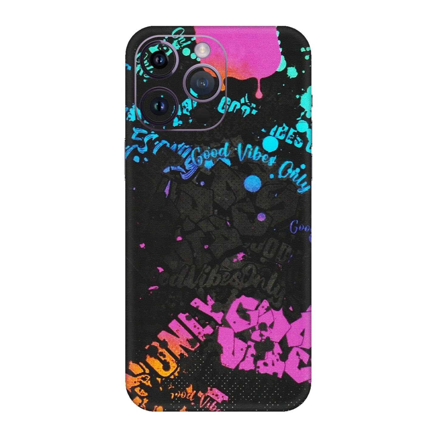 Apple iPhone Skins (All Models) - Majestic Black Vibes - Matte Finish (M-62) iPhone 14 Pro