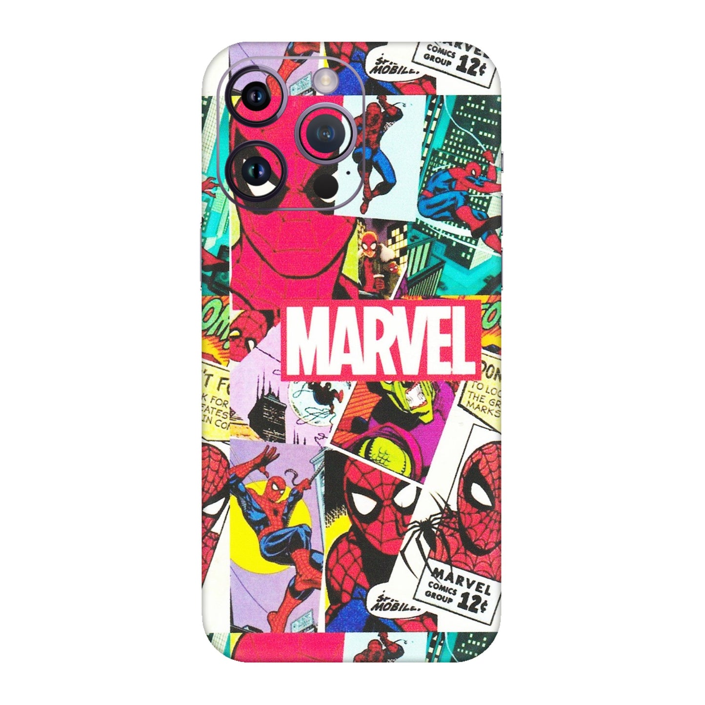 Apple iPhone Skins (All Models) - Marvel Comic Spiderman Grafitti - Matte Finish (M-72) iPhone 14 Pro