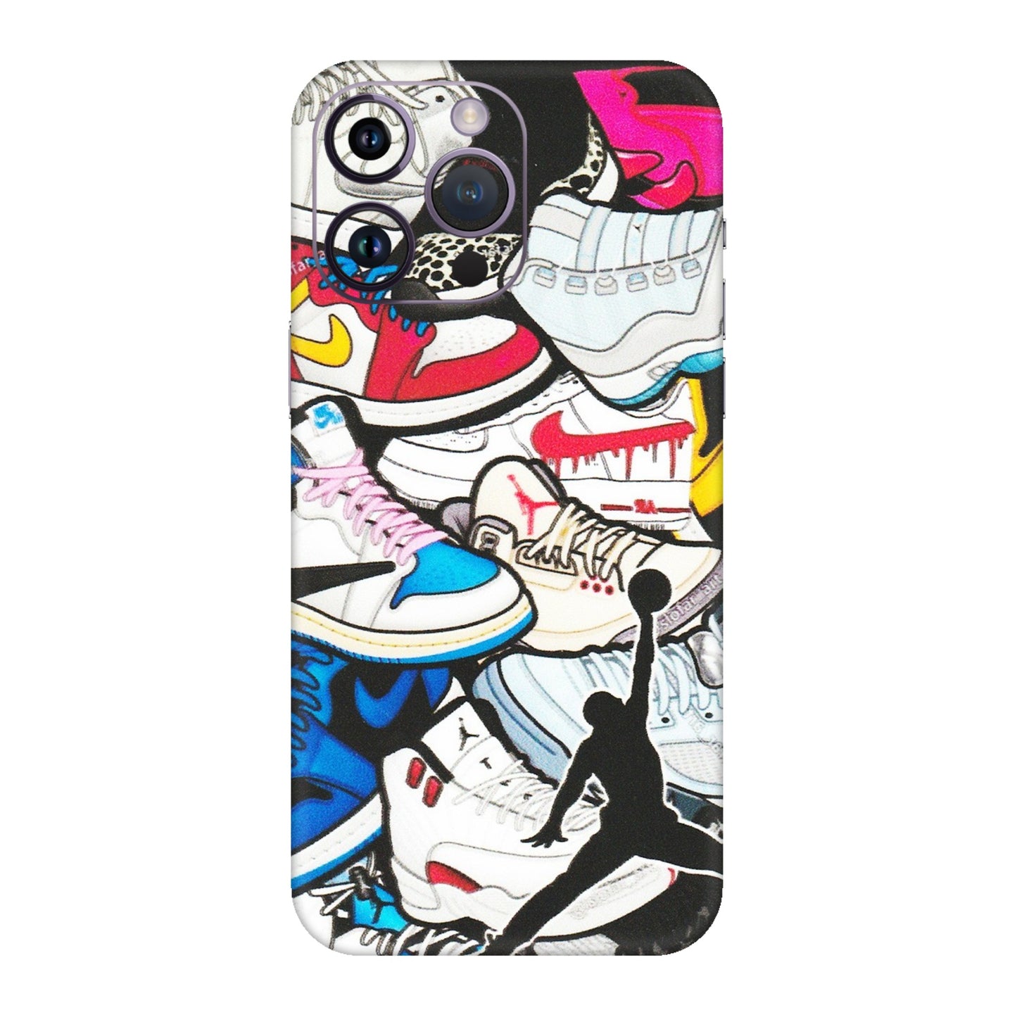 Apple iPhone Skins (All Models) - Jordan Sneakers Fan - Matte Finish (M-80) iPhone 14 Pro