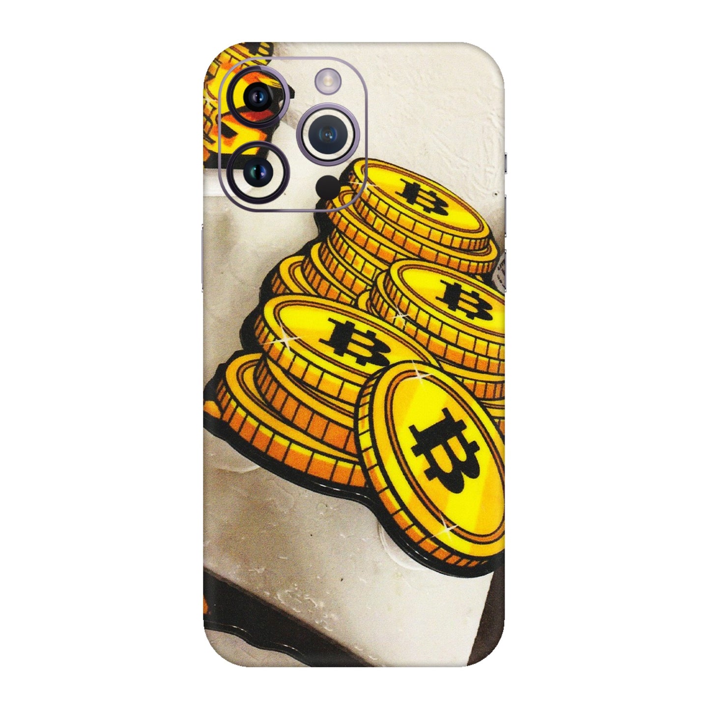 Apple iPhone Skins (All Models) - Billionaire Bitcoin Collection - Matte Finish (M-92) iPhone 14 Pro