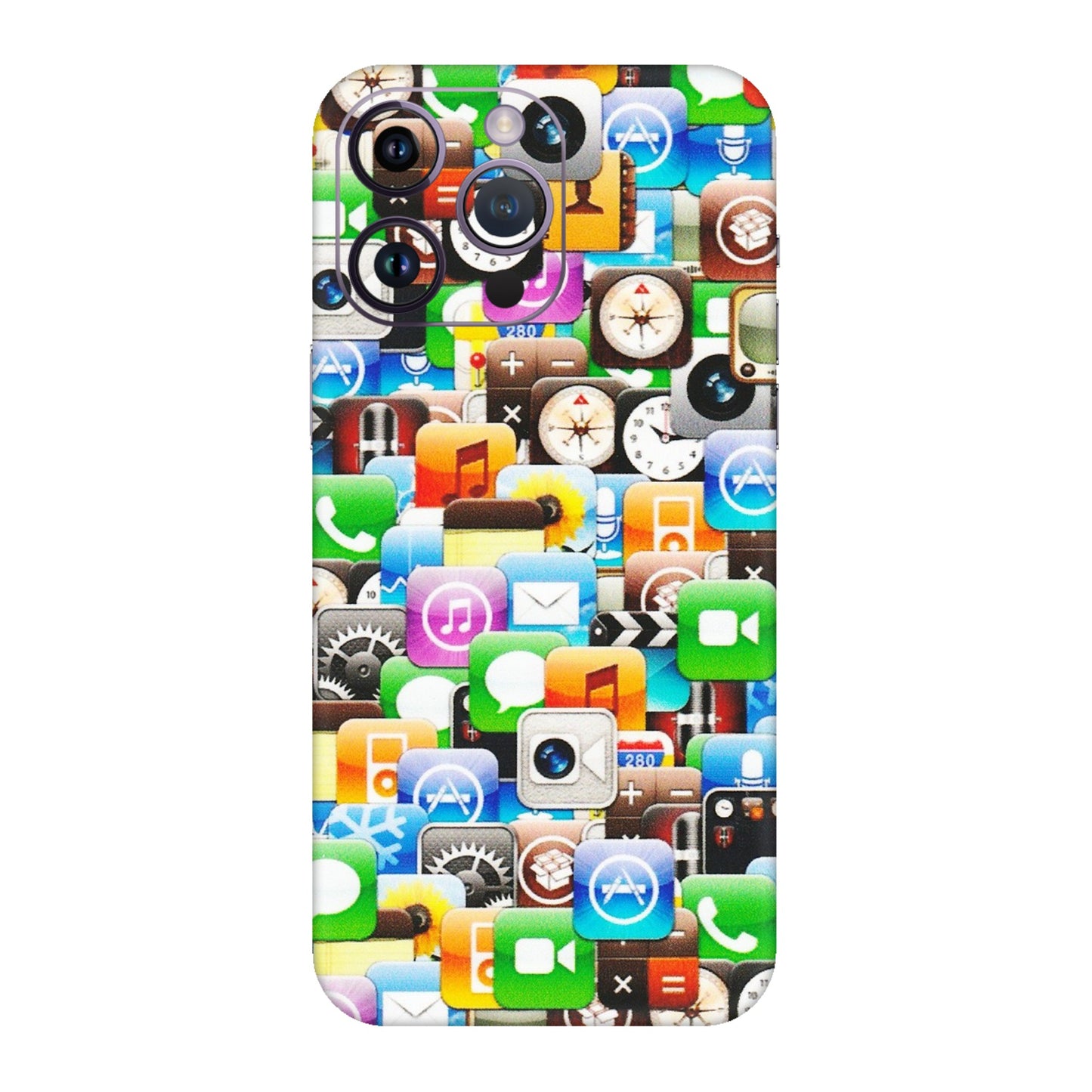 Apple iPhone Skins (All Models) - All Apple Icons - Matte Finish (M-93) iPhone 14 Pro