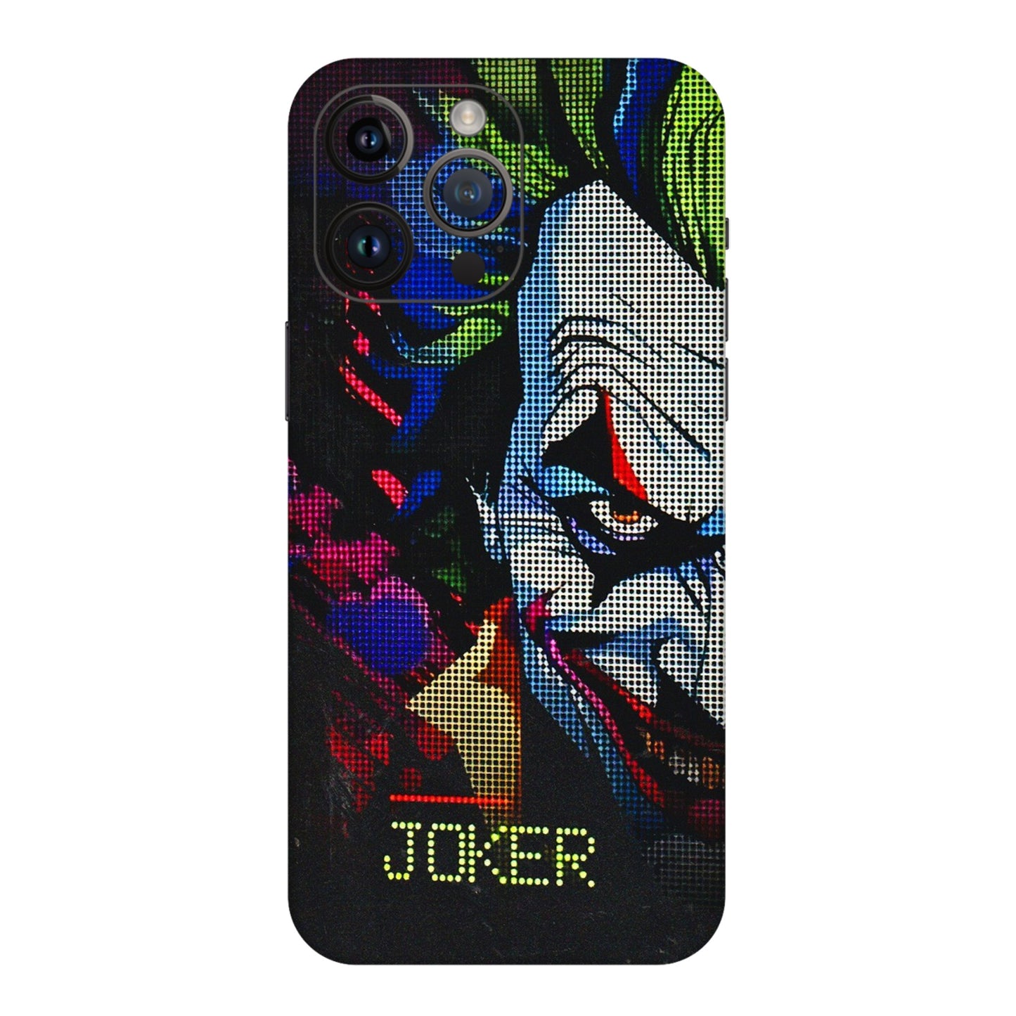 Apple iPhone Skins (All Models) - Joker Dot Matrix - 3D Embossed Finish (L-08) iPhone 14 Pro Max