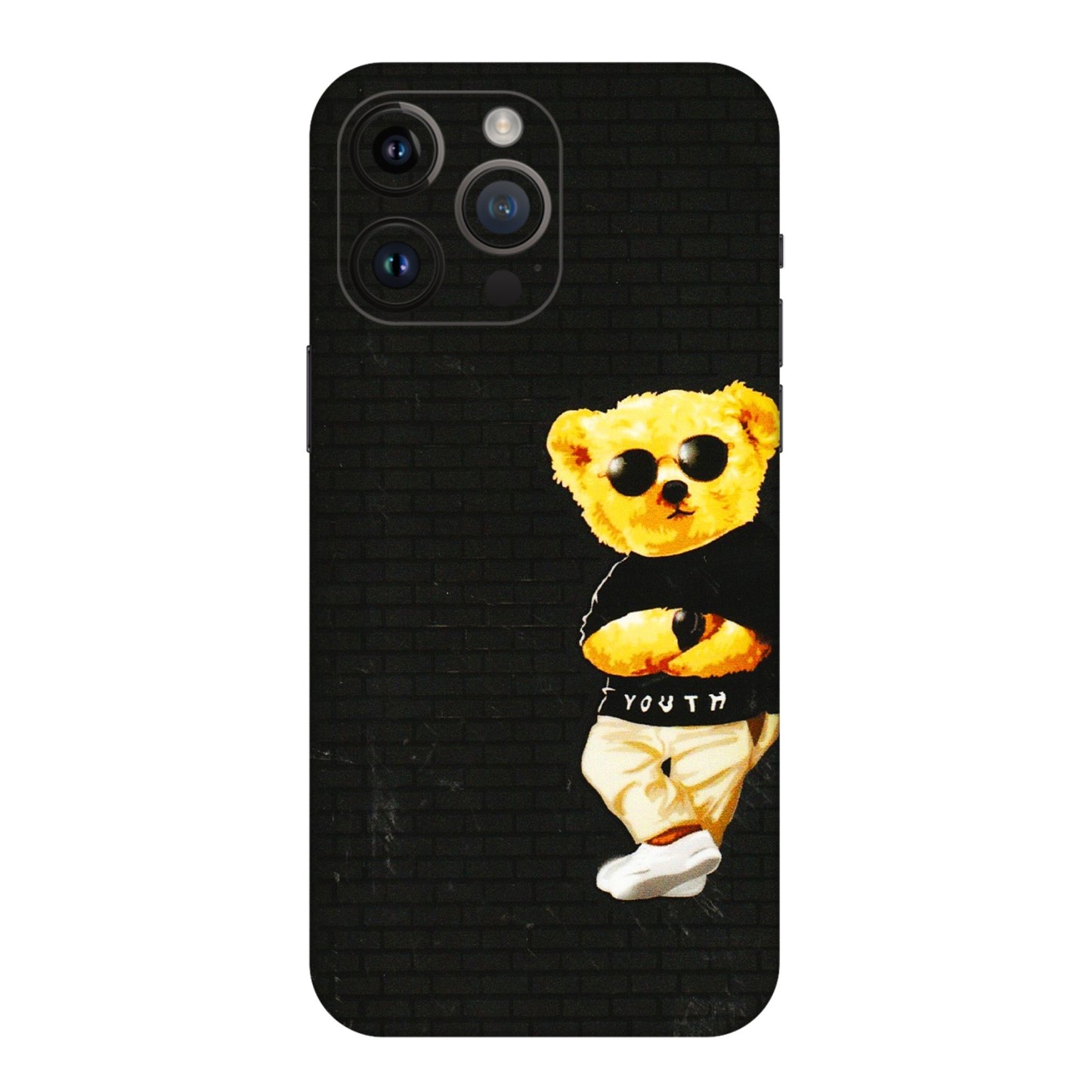 Apple iPhone Skins (All Models) - Classy Teddy Bear - 3D Embossed Finish (L-116) iPhone 14 Pro Max