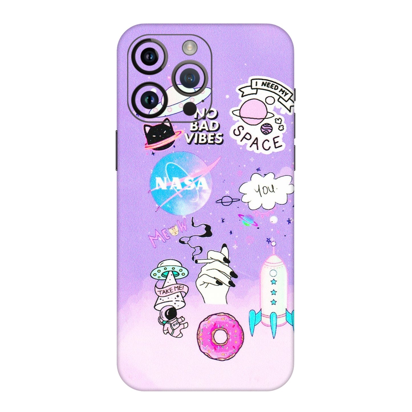 Apple iPhone Skins (All Models) - I Need My Nasa Skin - 3D Embossed Finish (L-149) iPhone 14 Pro Max