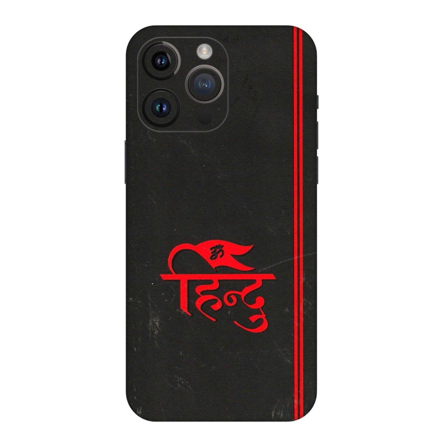 Apple iPhone Skins (All Models) - Hindu Black - 3D Embossed Finish (L-153) iPhone 14 Pro Max