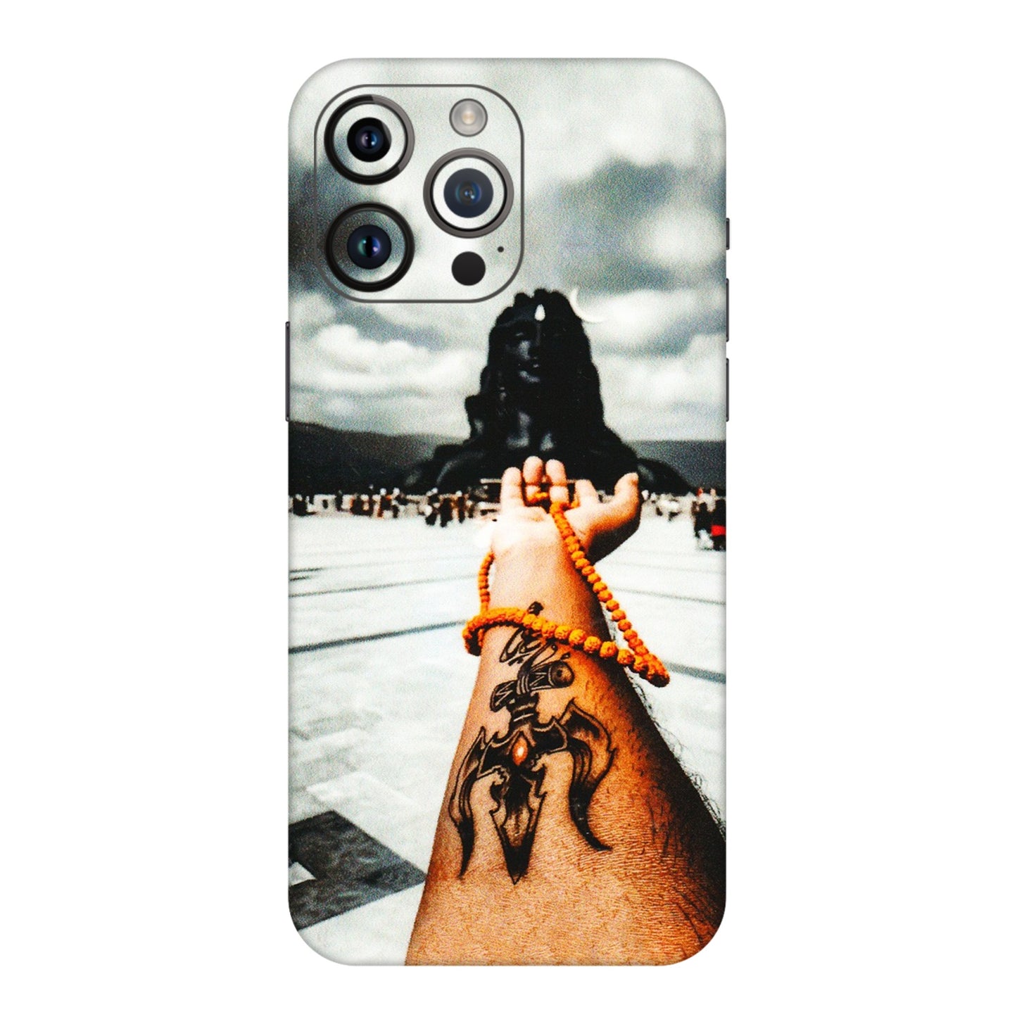 Apple iPhone Skins (All Models) - Jai Adiyogi Mahakaal - 3D Embossed Finish (L-164) iPhone 14 Pro Max