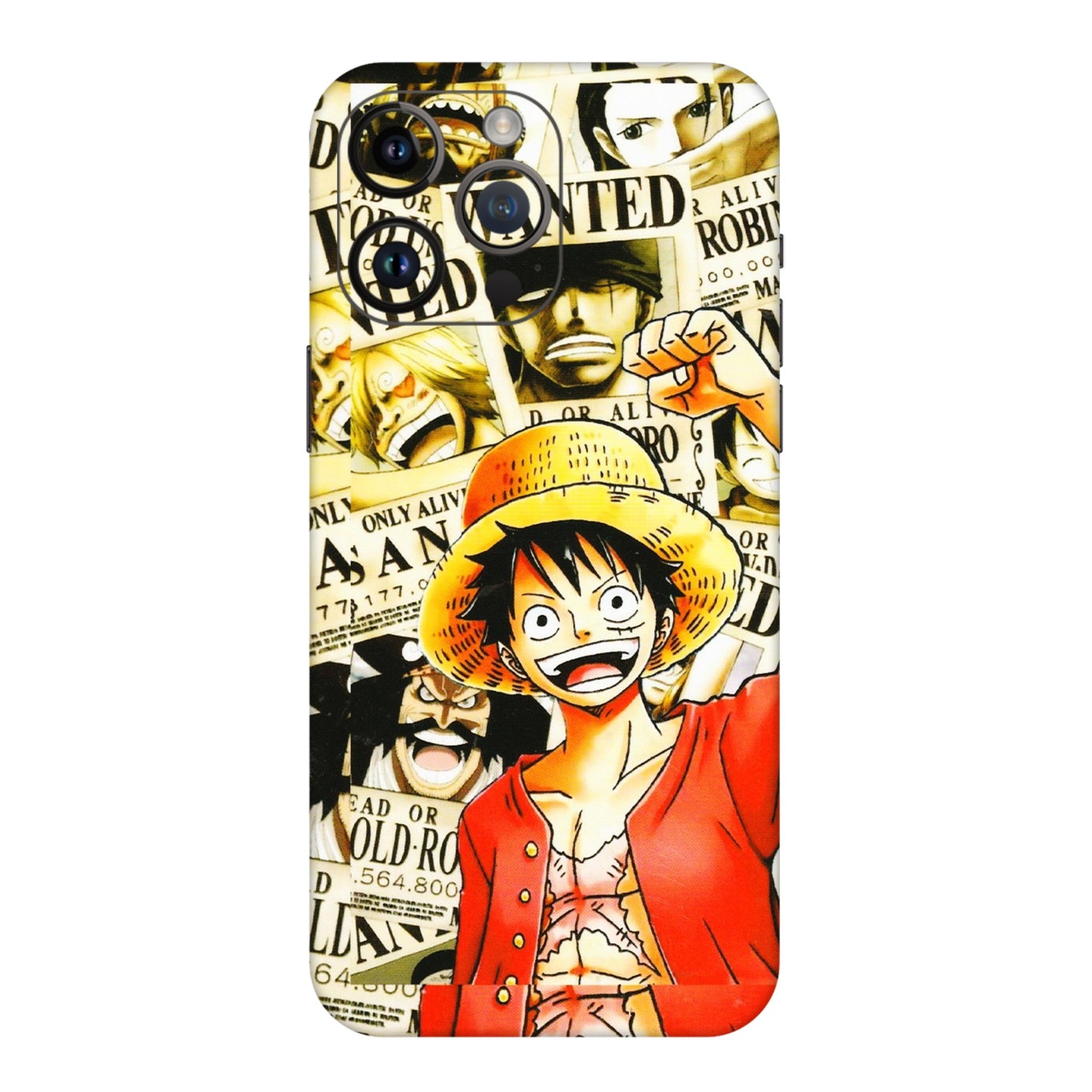 Apple iPhone Skins (All Models) - Luffy Anime - 3D Embossed Finish (L-177) iPhone 14 Pro Max