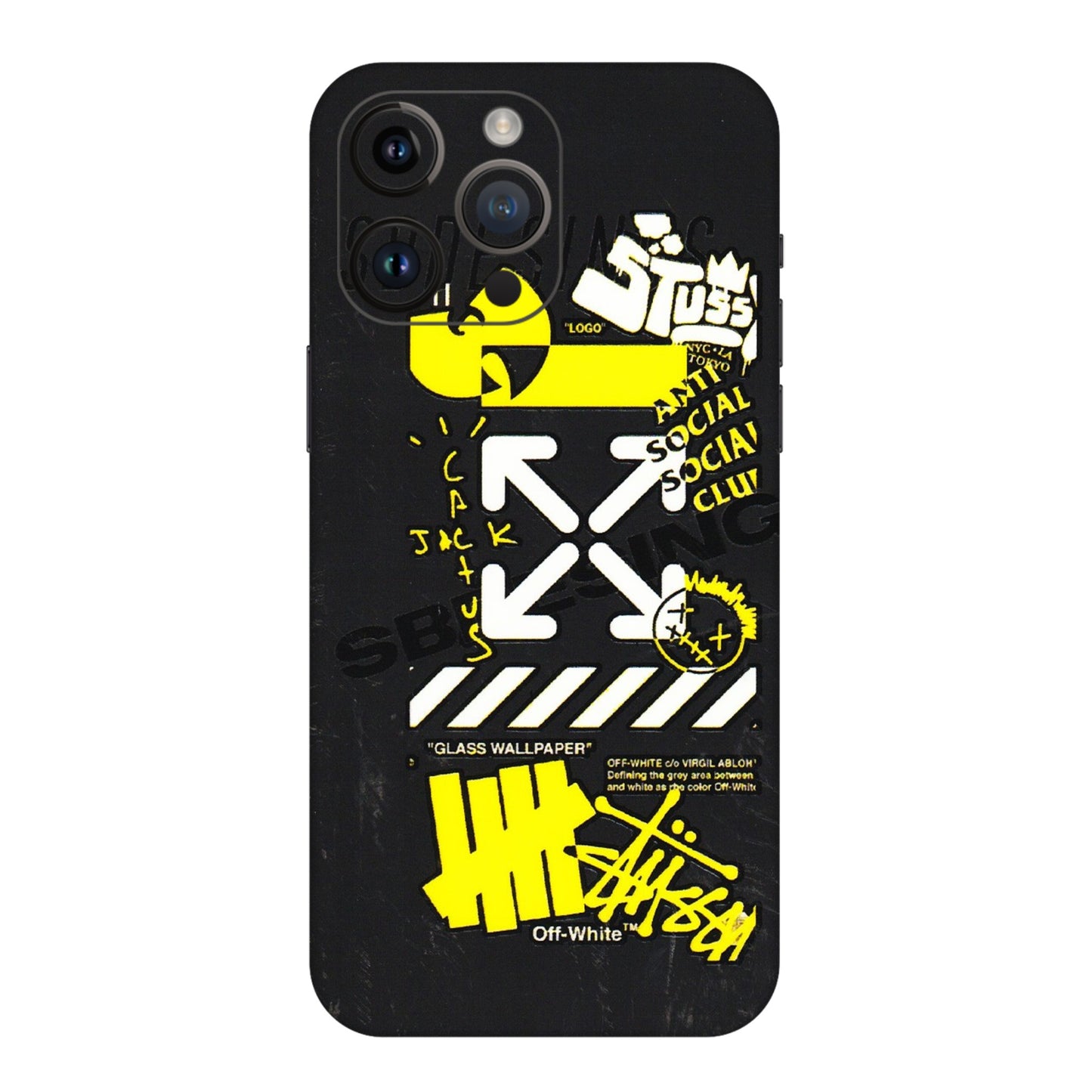 Apple iPhone Skins (All Models) - Anti Social Graffiti - 3D Embossed Finish (L-198) iPhone 14 Pro Max