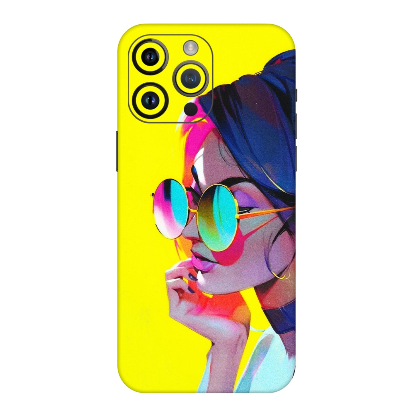 Apple iPhone Skins (All Models) - Bold Stylish Girl - 3D Embossed Finish (L-222) iPhone 14 Pro Max