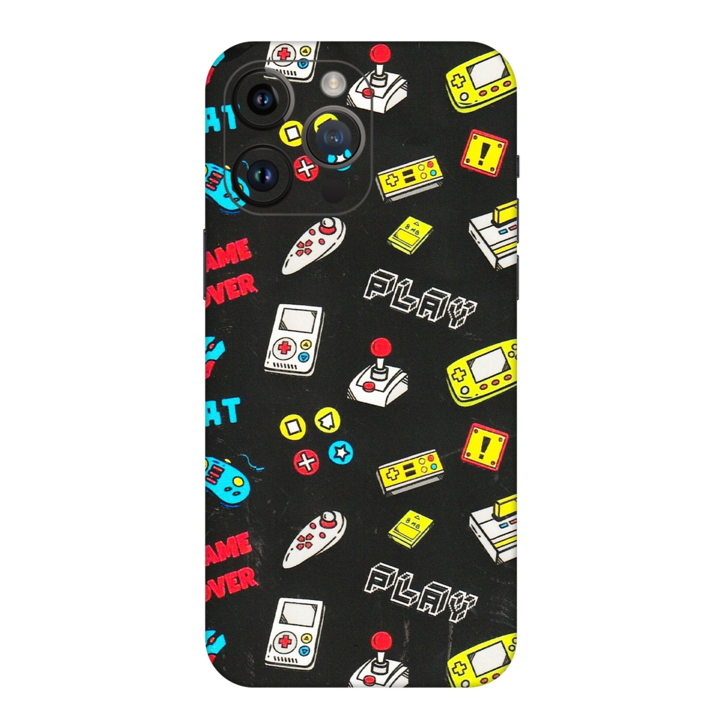 Apple iPhone Skins (All Models) - Gaming Doodles - 3D Embossed Finish (L-224) iPhone 14 Pro Max