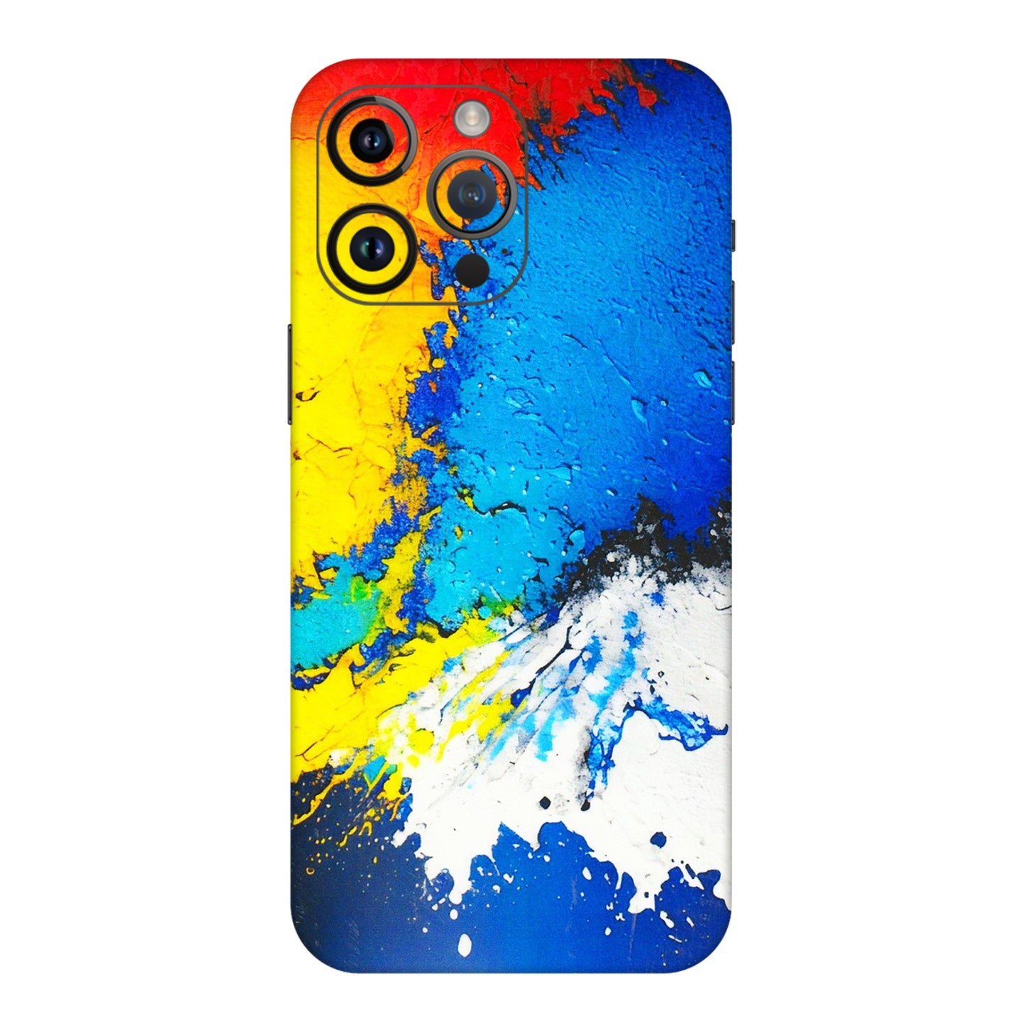 Apple iPhone Skins (All Models) - Acrylic Paint Spill - 3D Embossed Finish (L-229) iPhone 14 Pro Max