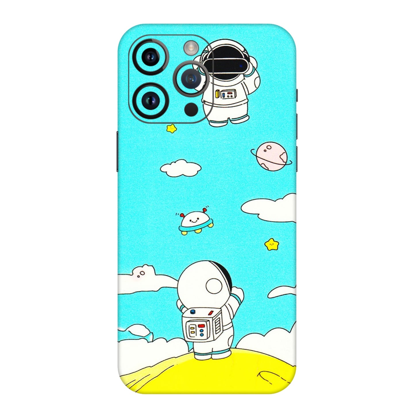 Apple iPhone Skins (All Models) - Blue Skies Astro Float - 3D Embossed Finish (L-230) iPhone 14 Pro Max