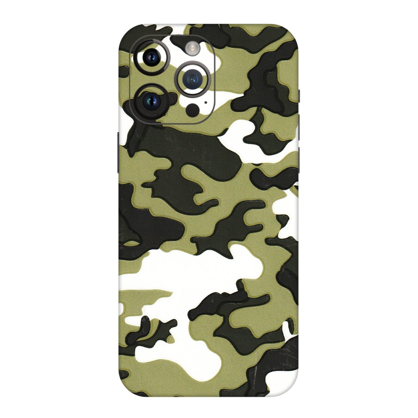 Apple iPhone Skins (All Models) - Camouflages White And Green - 3D Embossed Finish (L-243) iPhone 14 Pro Max