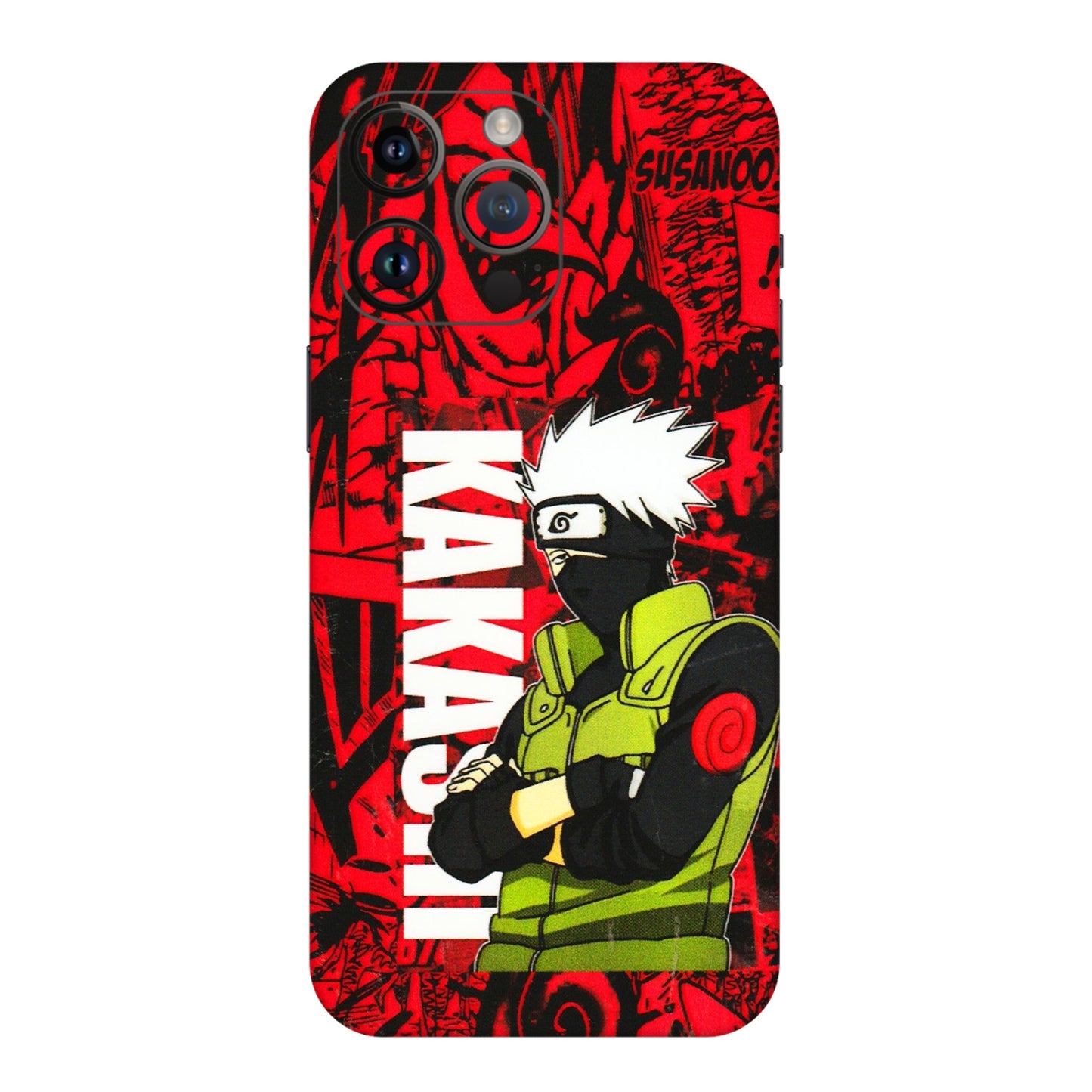Apple iPhone Skins (All Models) - Kakashi Red Anime - 3D Embossed Finish (L-251) iPhone 14 Pro Max