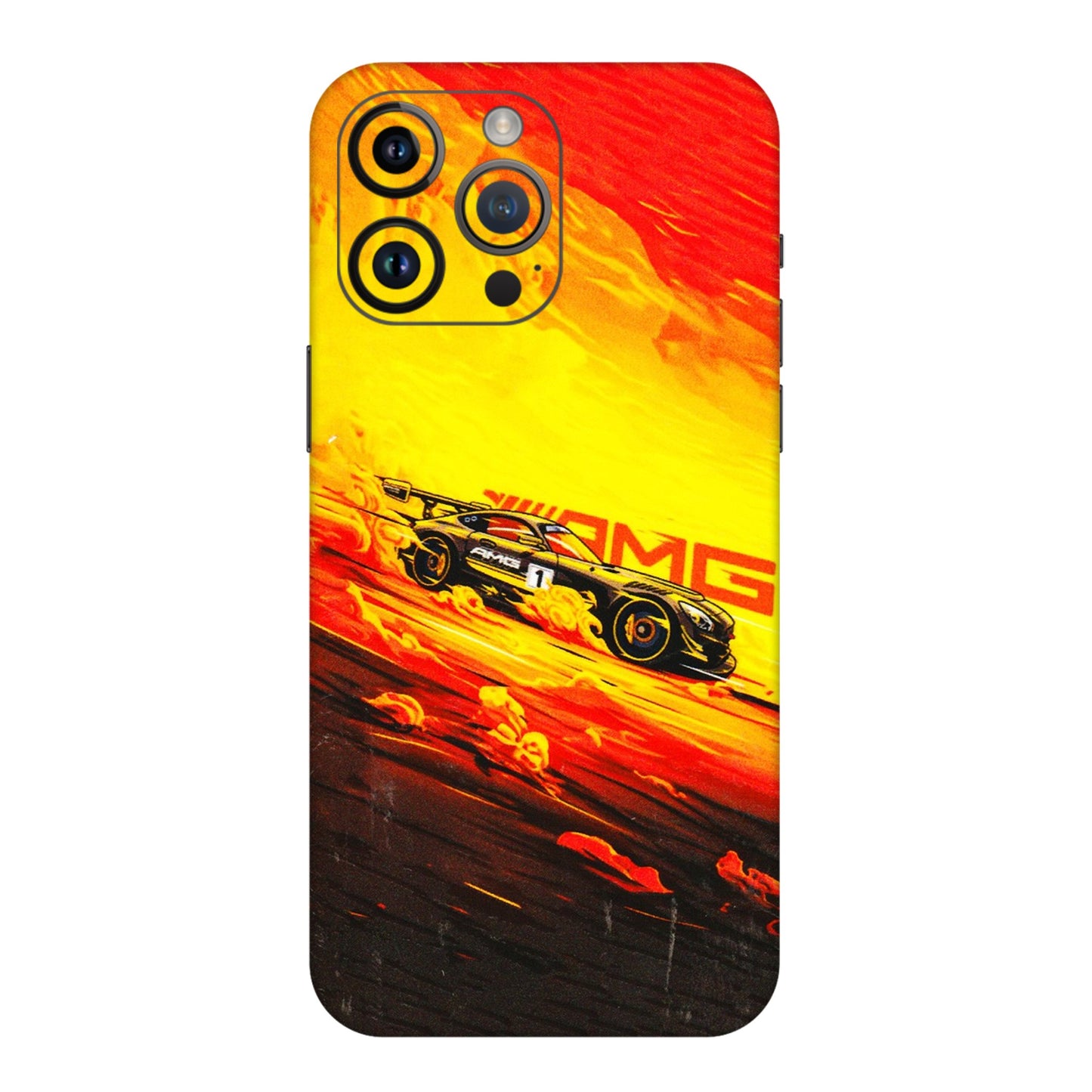 Apple iPhone Skins (All Models) - AMG Car Speed Cover - 3D Embossed Finish (L-256) iPhone 14 Pro Max