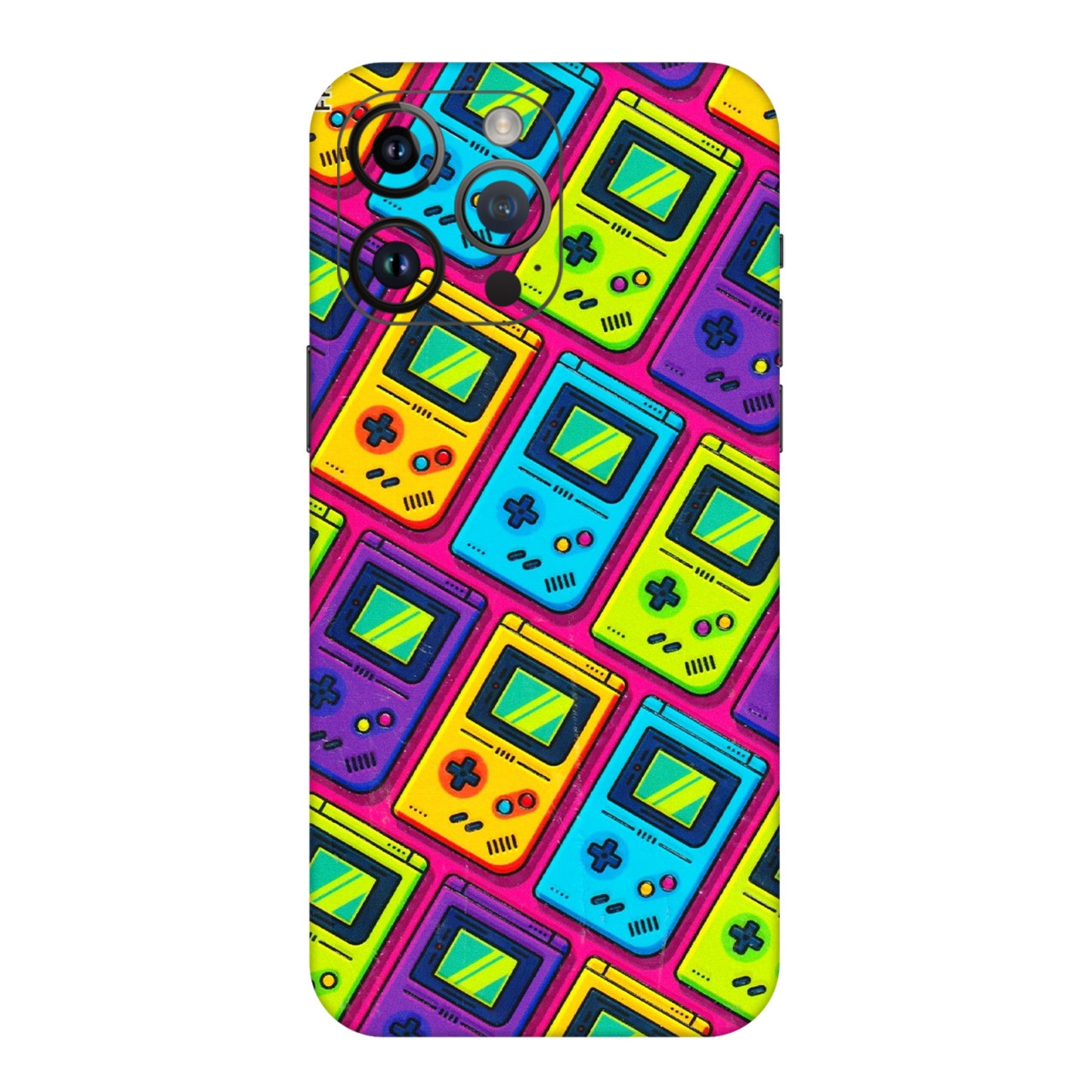 Apple iPhone Skins (All Models) - Gameboy Colourful - 3D Embossed Finish (L-266) iPhone 14 Pro Max