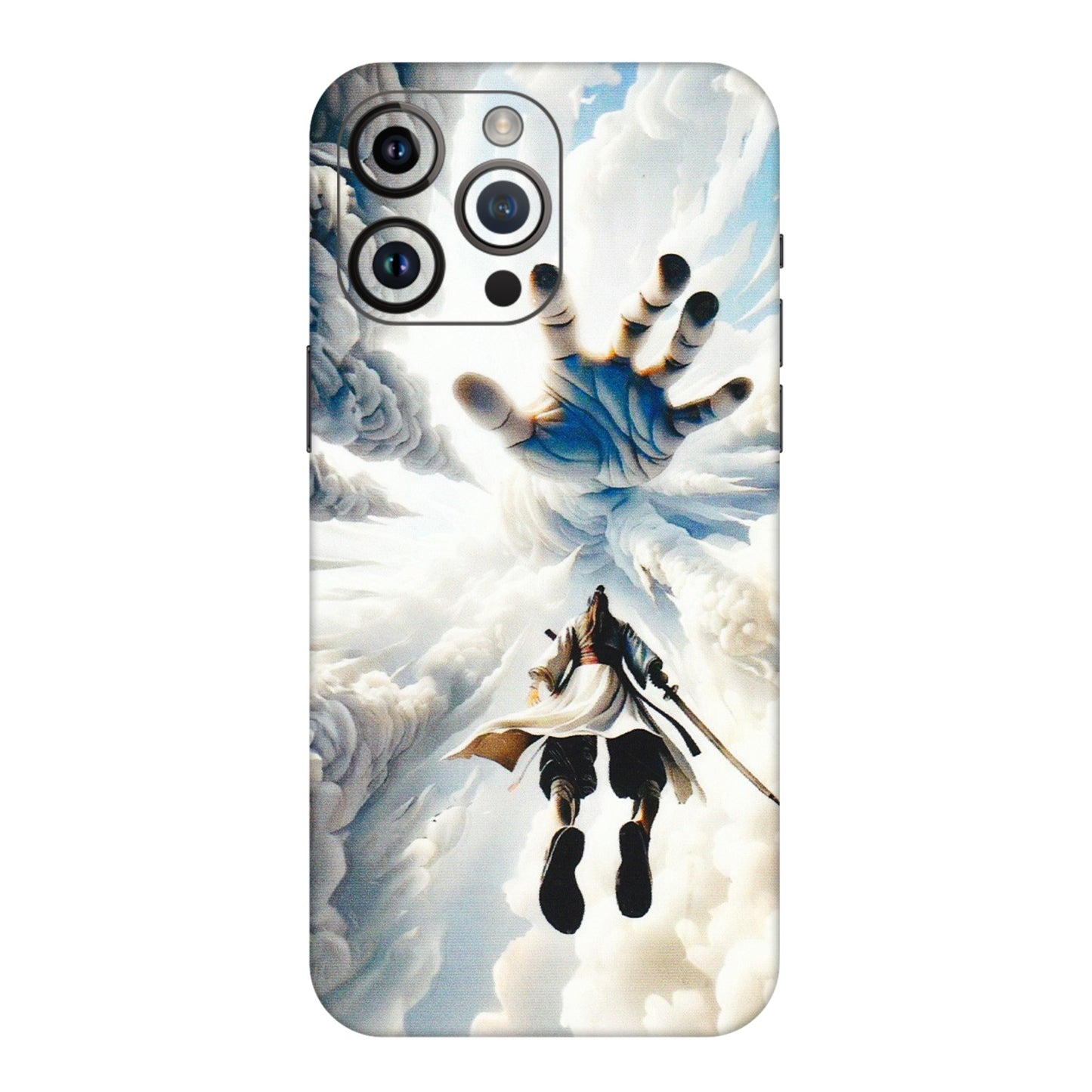 Apple iPhone Skins (All Models) - Big Hand With Monkey King - 3D Embossed Finish (L-323) iPhone 14 Pro Max