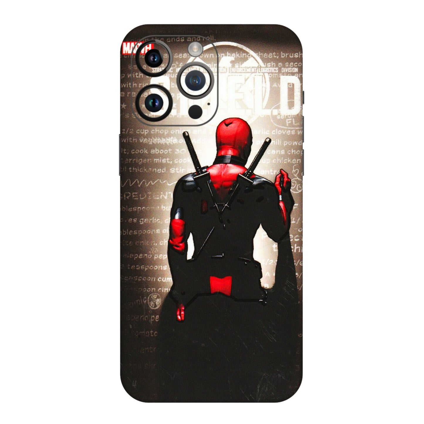 Apple iPhone Skins (All Models) - Deadpool - 3D Embossed Finish (L-56) iPhone 14 Pro Max