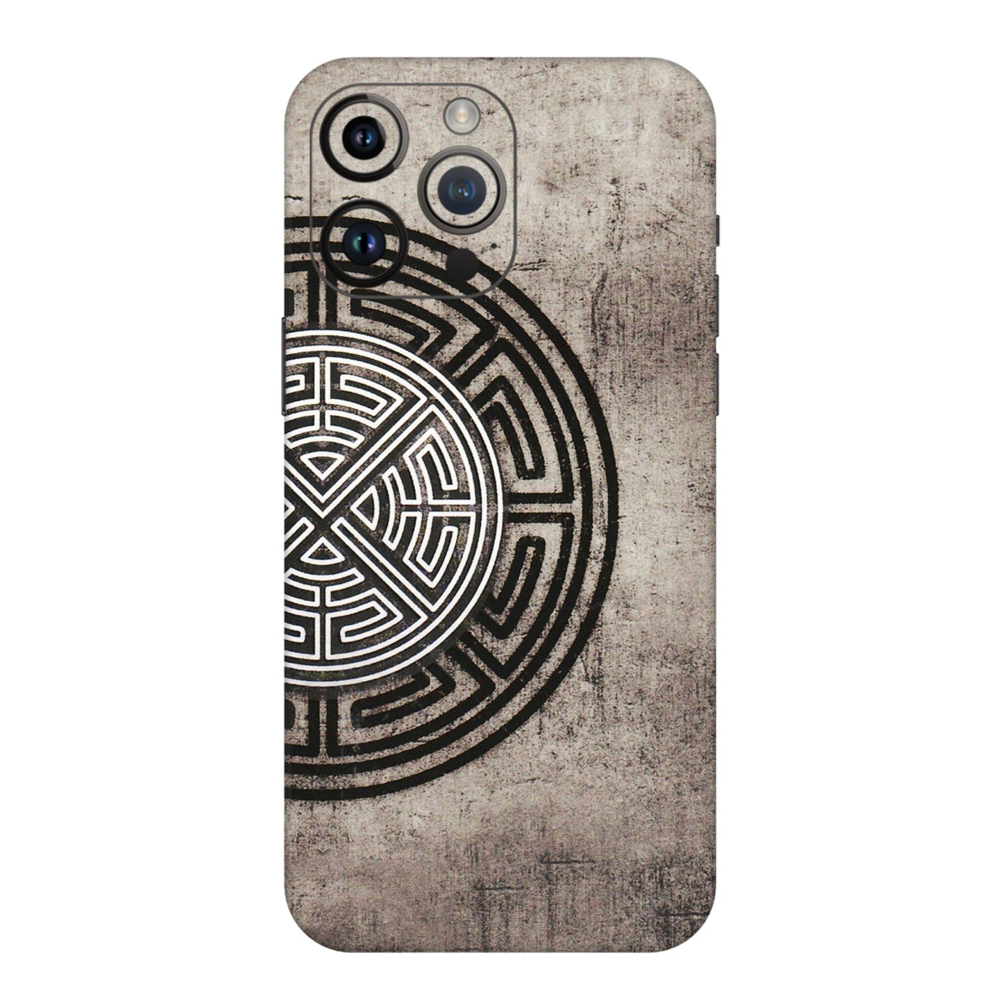 Apple iPhone Skins (All Models) - Mysterious Circular Design - 3D Embossed Finish (L-63) iPhone 14 Pro Max