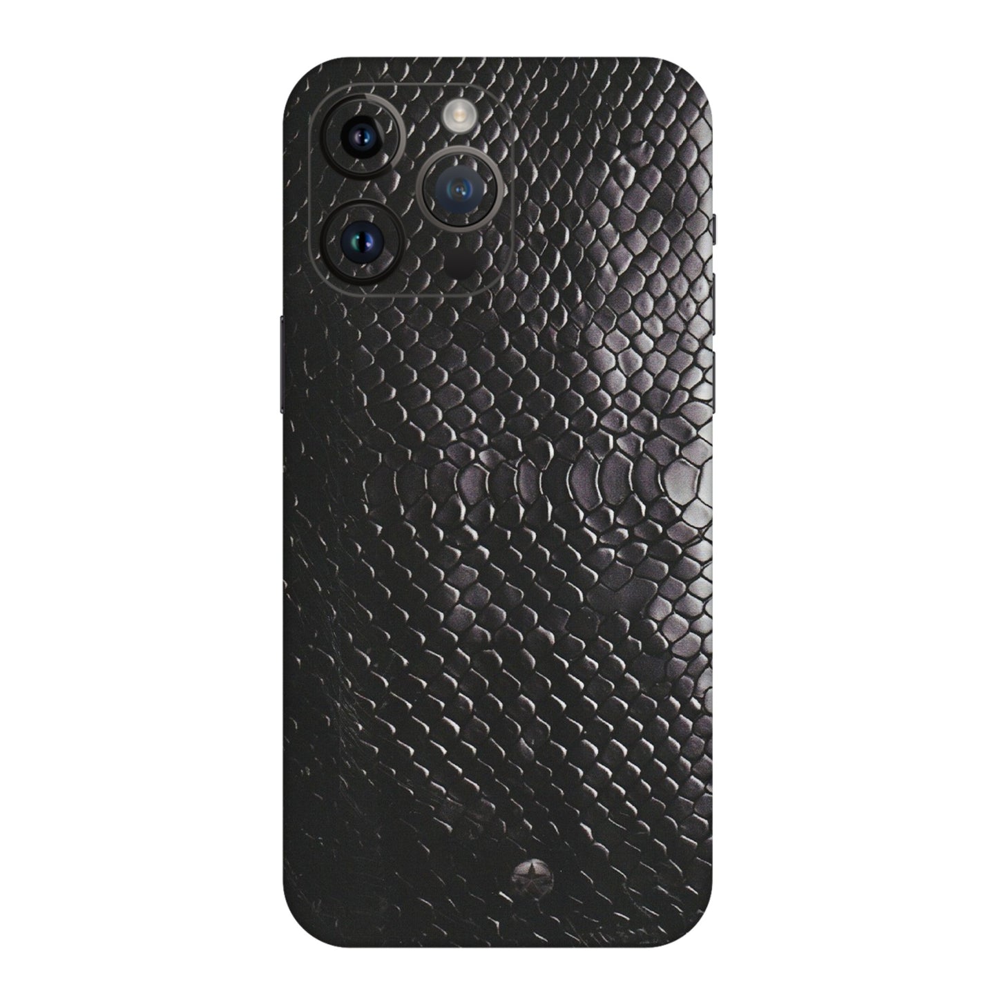 Apple iPhone Skins (All Models) - Black Snack Leather - Matte Finish (M-147) iPhone 14 Pro Max
