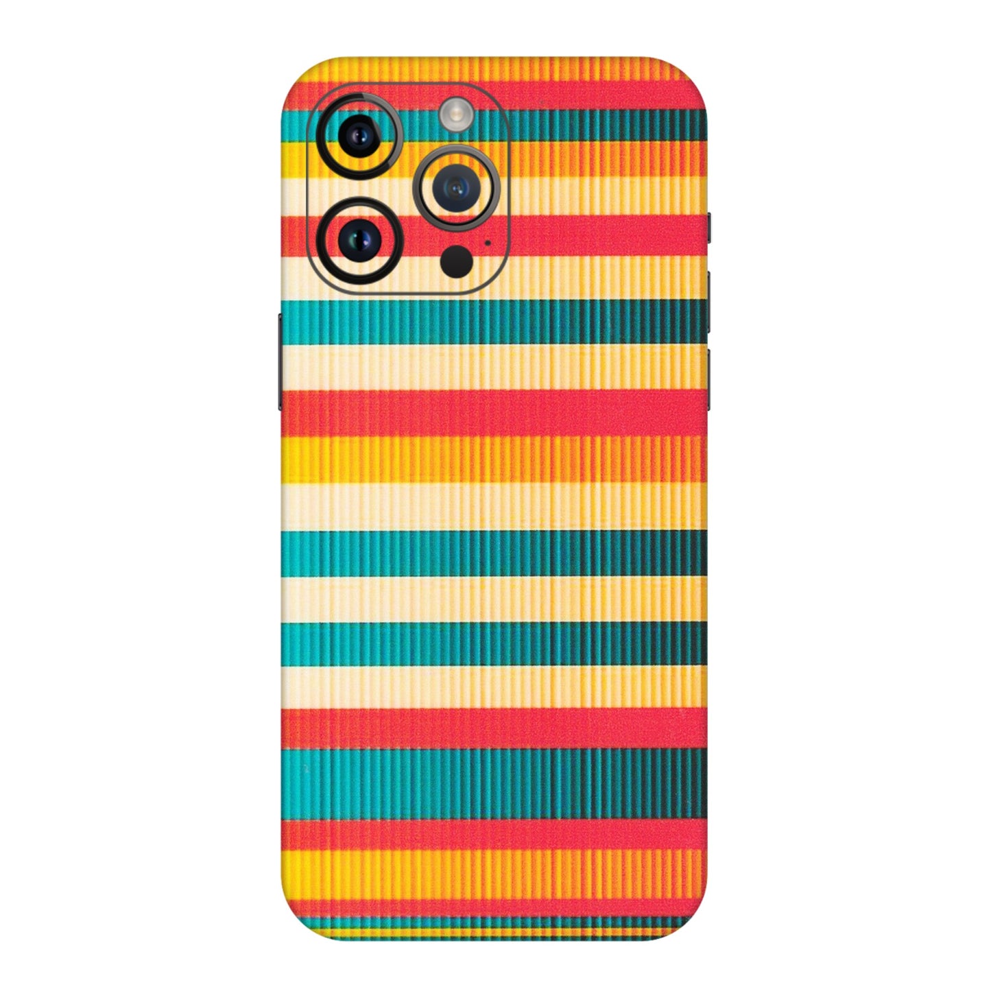 Apple iPhone Skins (All Models) - Colourful Stripes Soothing Effect - Matte Finish (M-86) iPhone 14 Pro Max