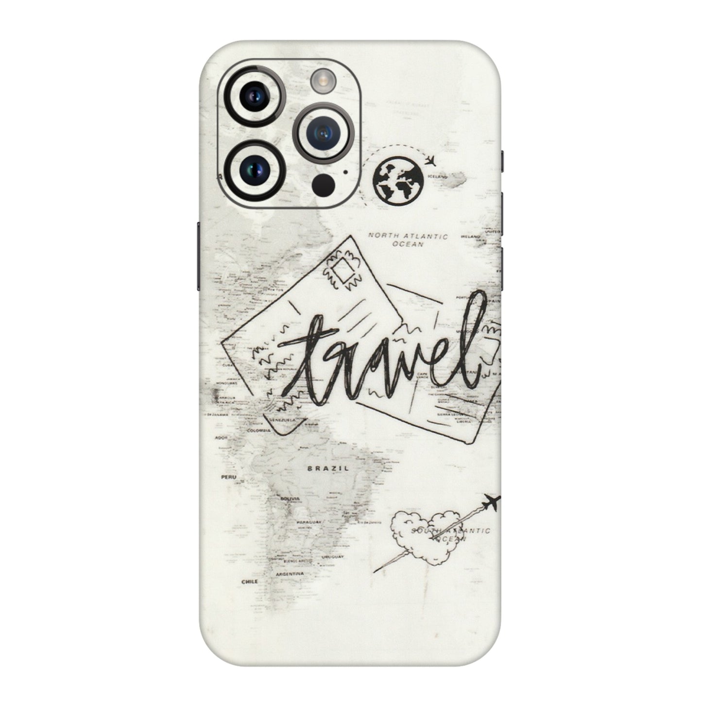 Apple iPhone Skins (All Models) - Travel Ticket - Transparent Finish (T-06) iPhone 14 Pro Max