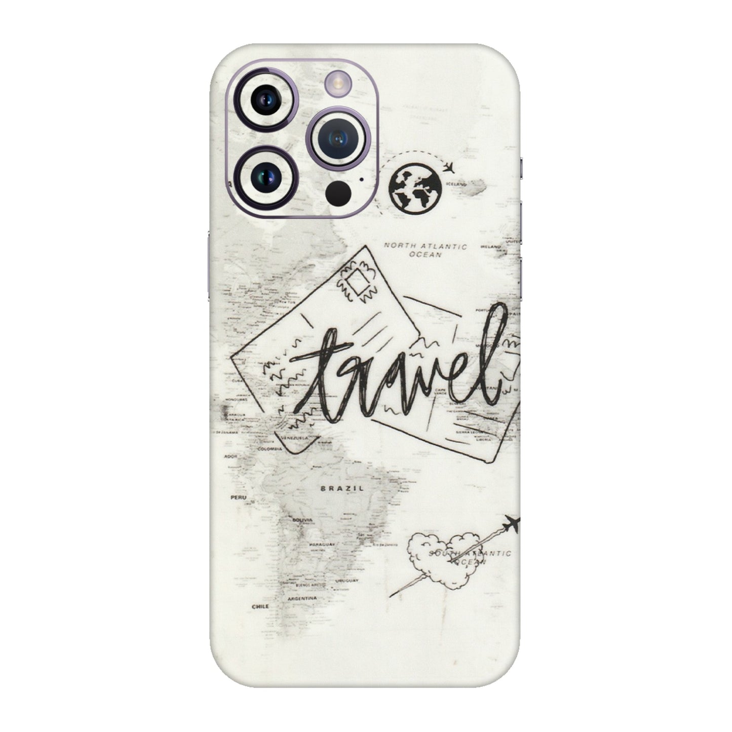 Apple iPhone Skins (All Models) - Travel Ticket - Transparent Finish (T-06) iPhone 14 Pro