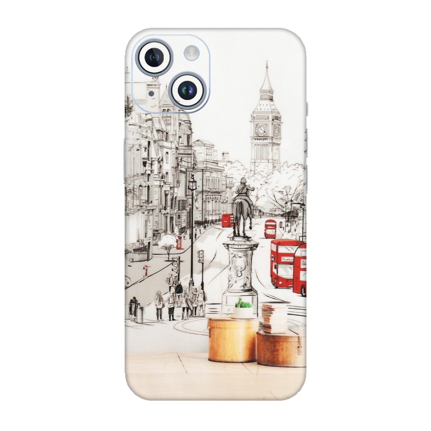 Apple iPhone Skins (All Models) - London Street - Transparent Finish (T-02) iPhone 14