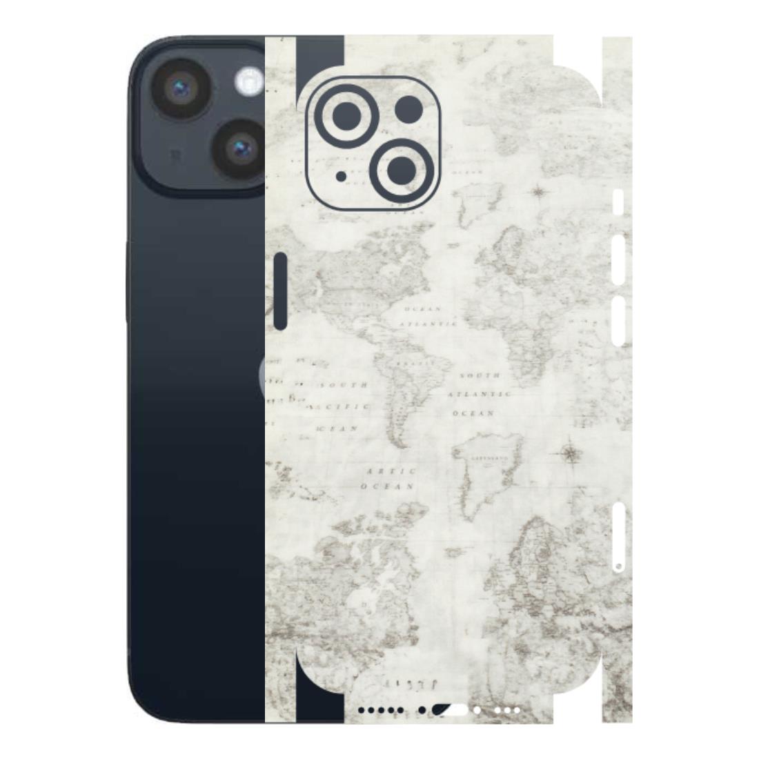 Apple iPhone Skins (All Models) - World Travel Map - Transparent Finish (T-04) iPhone 14