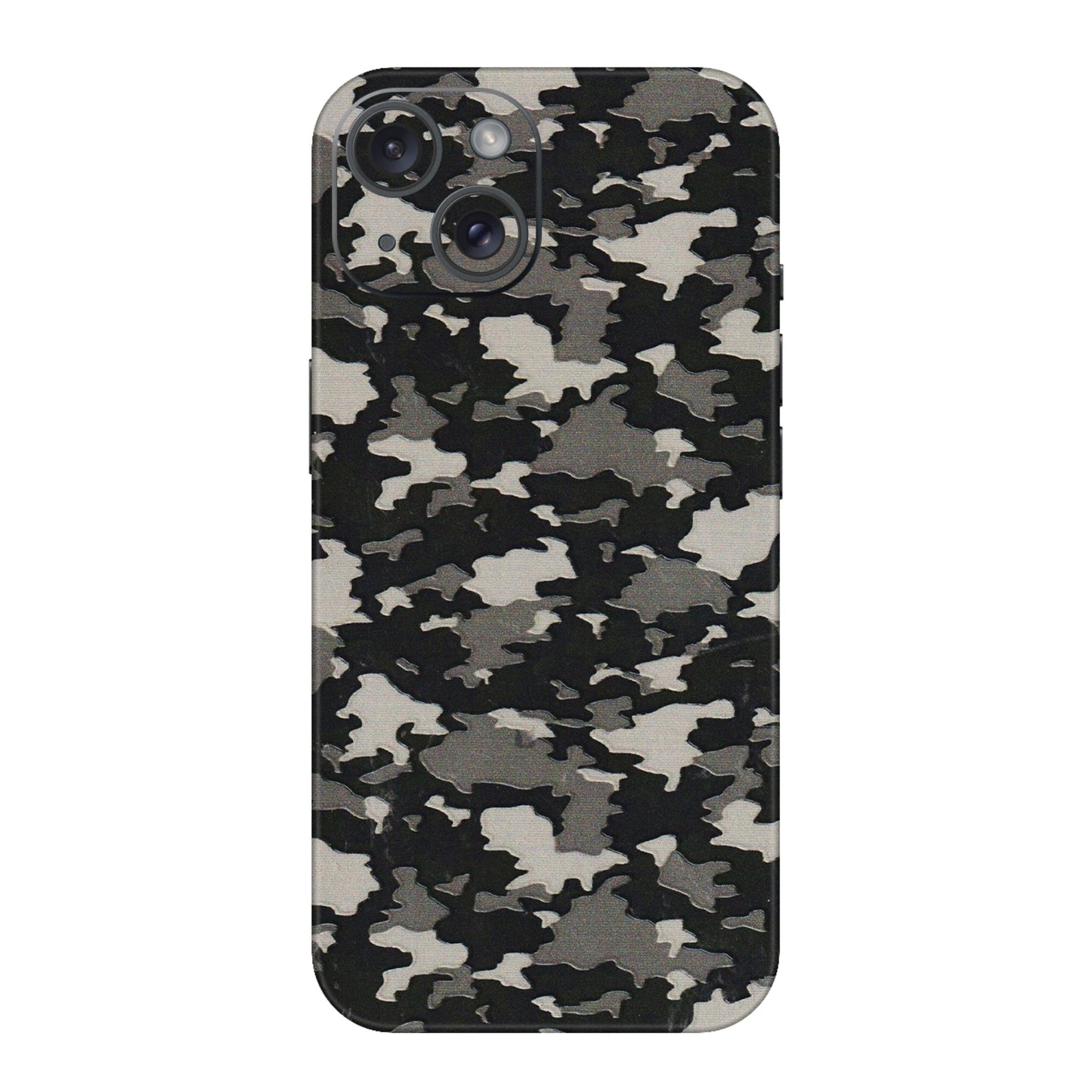 Apple iPhone Skins (All Models) - Black/Grey Camoflaunge - 3D Embossed Finish (L-142) iPhone 15