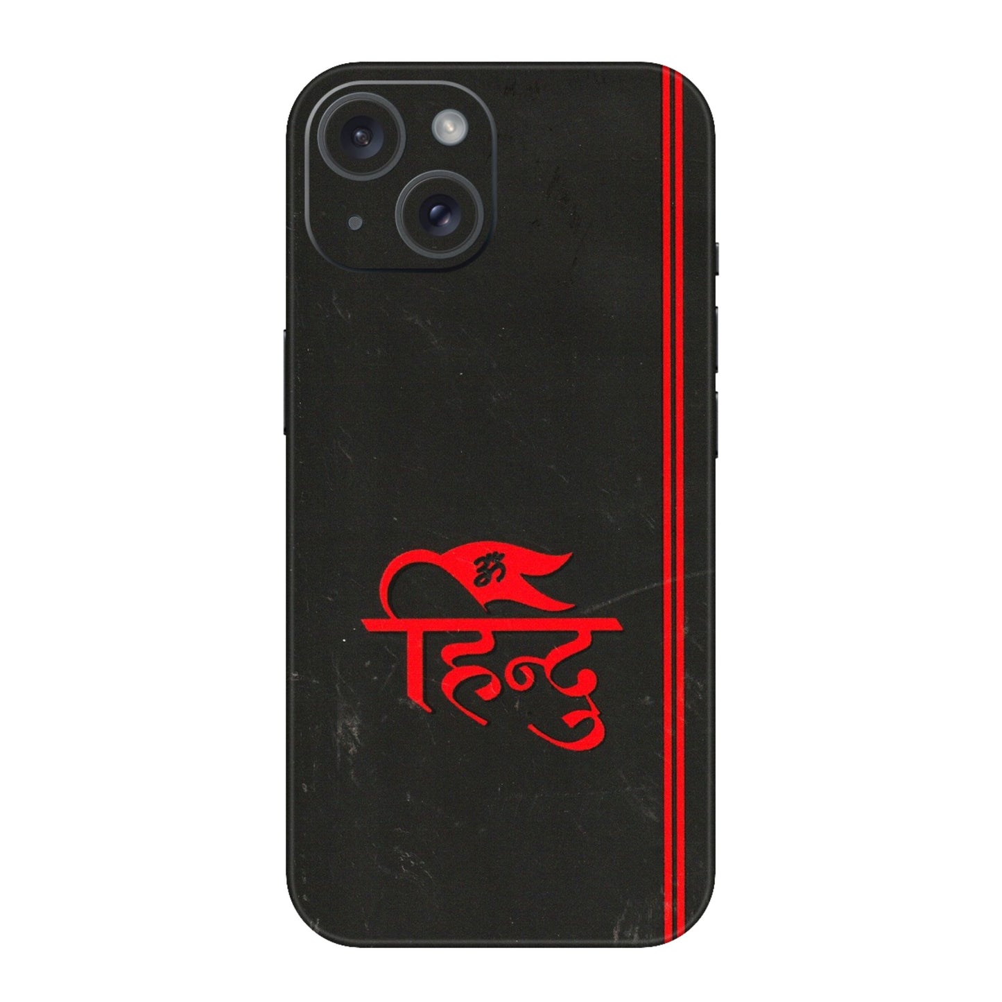 Apple iPhone Skins (All Models) - Hindu Black - 3D Embossed Finish (L-153) iPhone 15