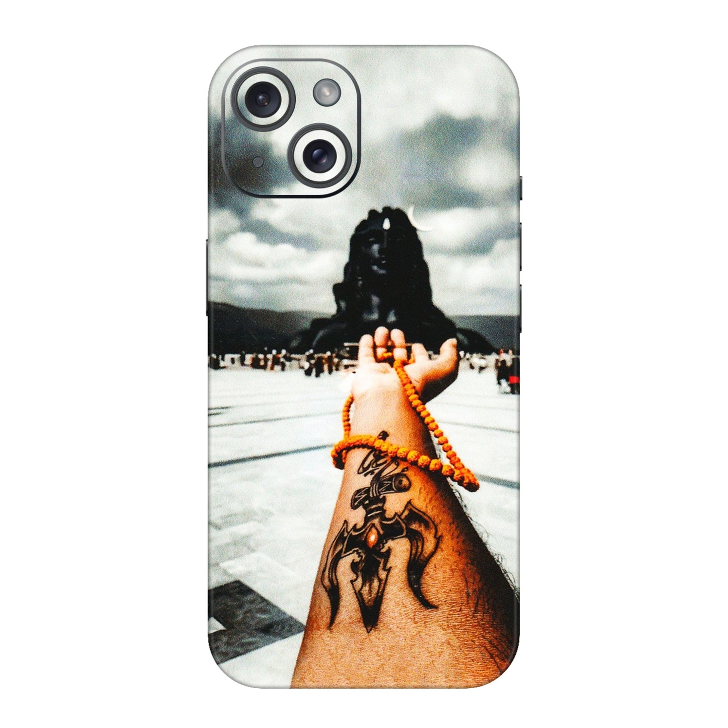 Apple iPhone Skins (All Models) - Jai Adiyogi Mahakaal - 3D Embossed Finish (L-164) iPhone 15