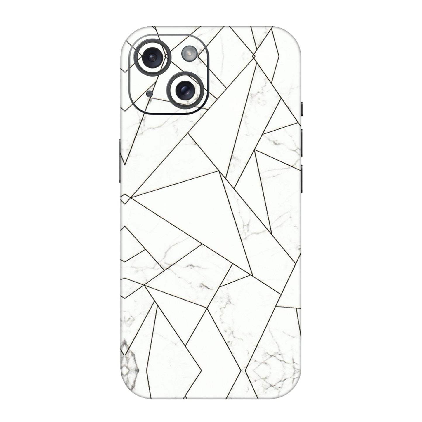 Apple iPhone Skins (All Models) - Luxury White Marble Effect - 3D Embossed Finish (L-168) iPhone 15
