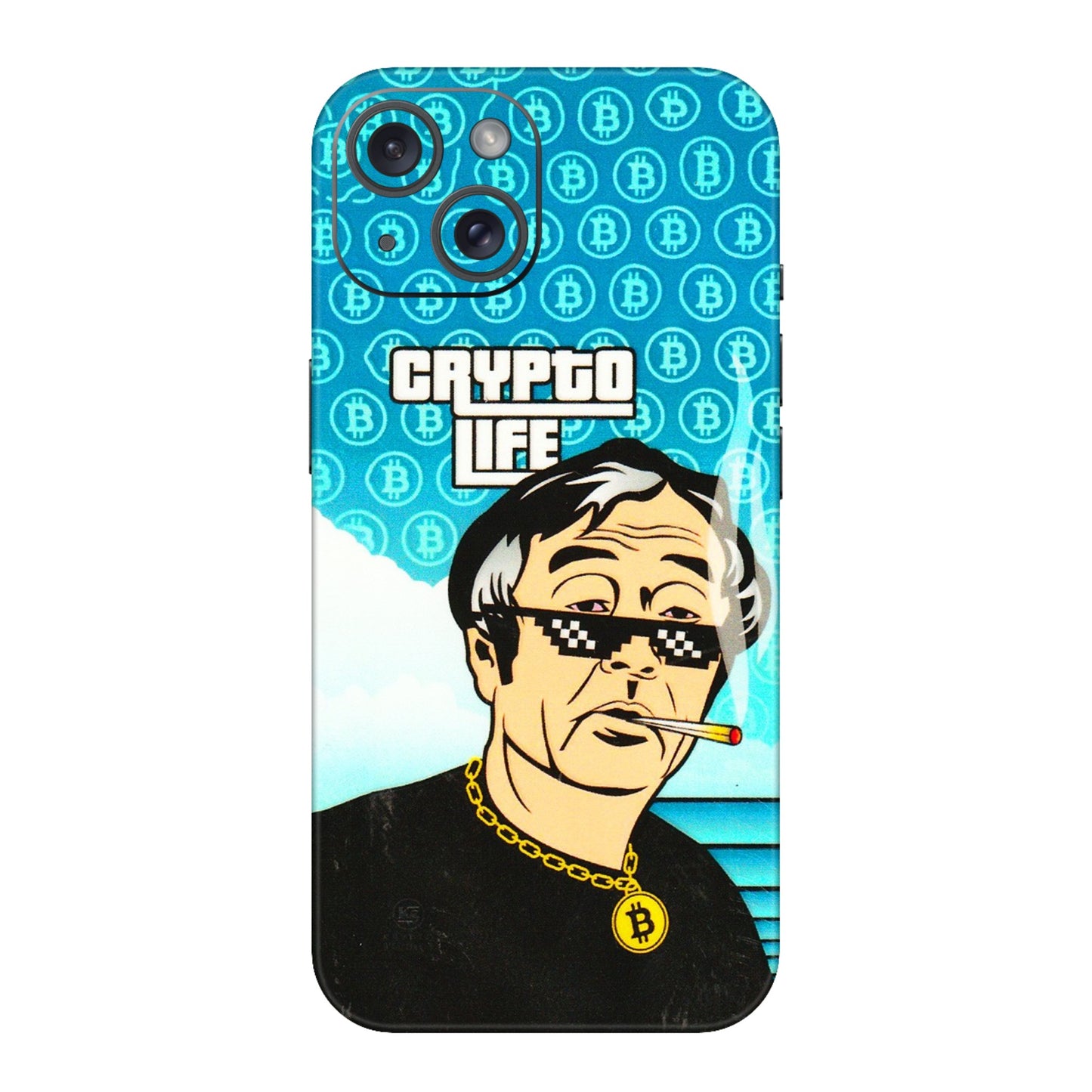 Apple iPhone Skins (All Models) - Crypto Thug Life - 3D Embossed Finish (L-179) iPhone 15