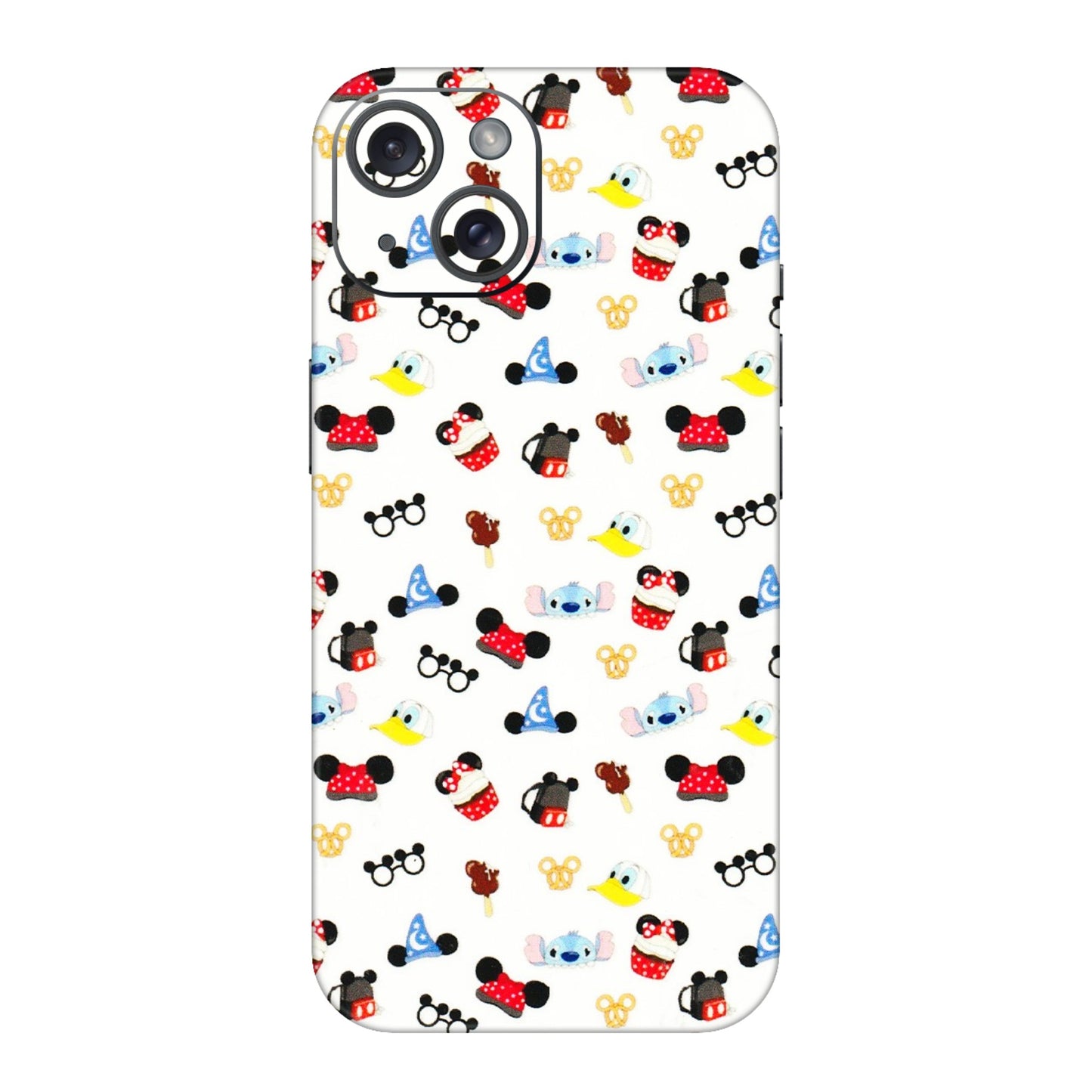 Apple iPhone Skins (All Models) - Minnie Mouse & Donald Doodles s - 3D Embossed Finish (L-194) iPhone 15