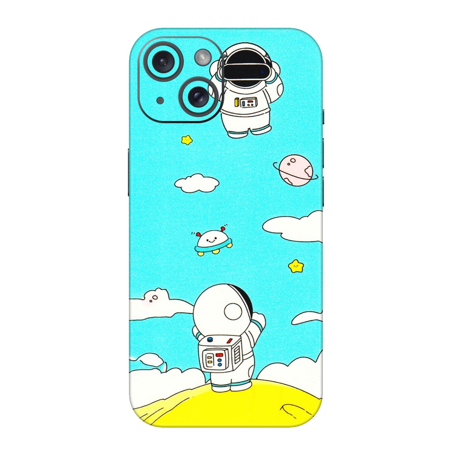 Apple iPhone Skins (All Models) - Blue Skies Astro Float - 3D Embossed Finish (L-230) iPhone 15