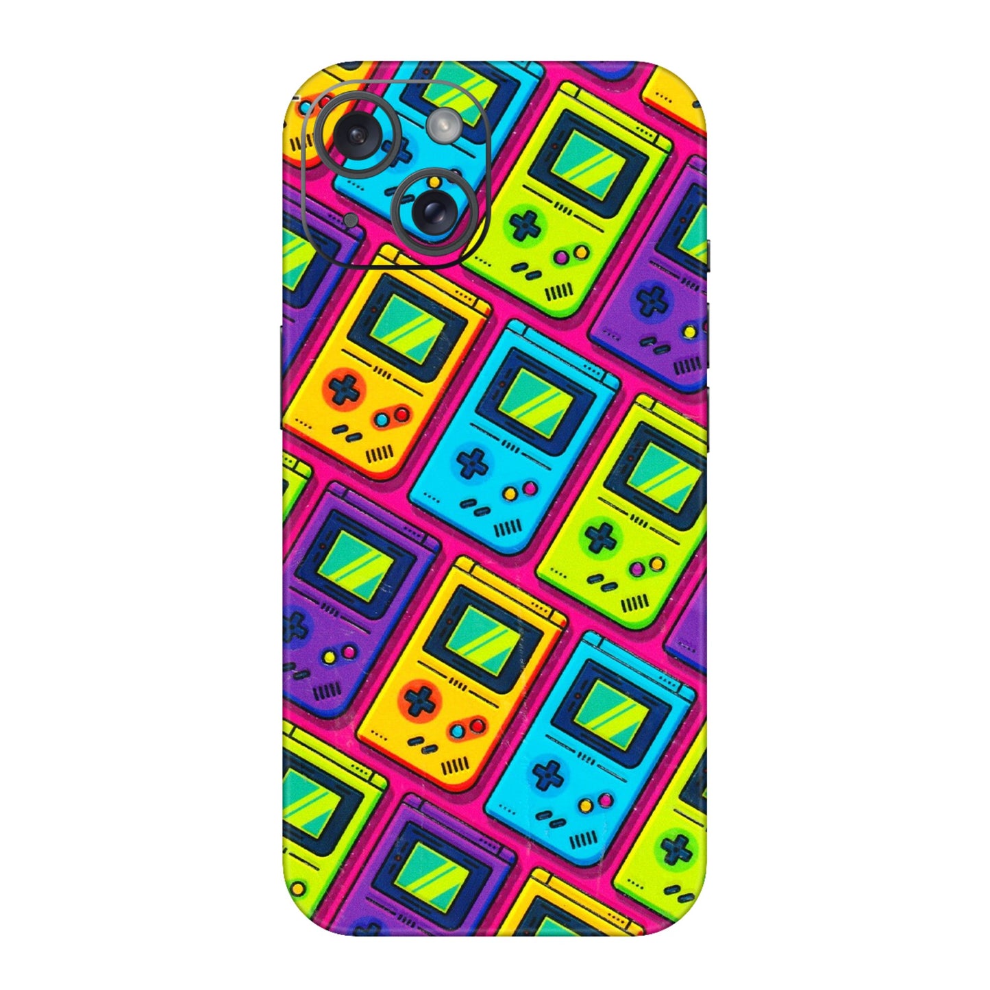 Apple iPhone Skins (All Models) - Gameboy Colourful - 3D Embossed Finish (L-266) iPhone 15