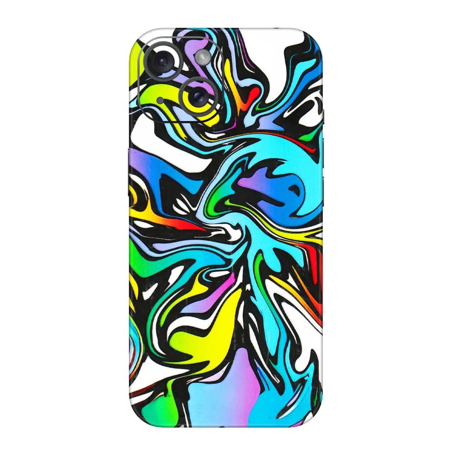 Apple iPhone Skins (All Models) - Abstract Colour Paints - 3D Embossed Finish (L-271) iPhone 15