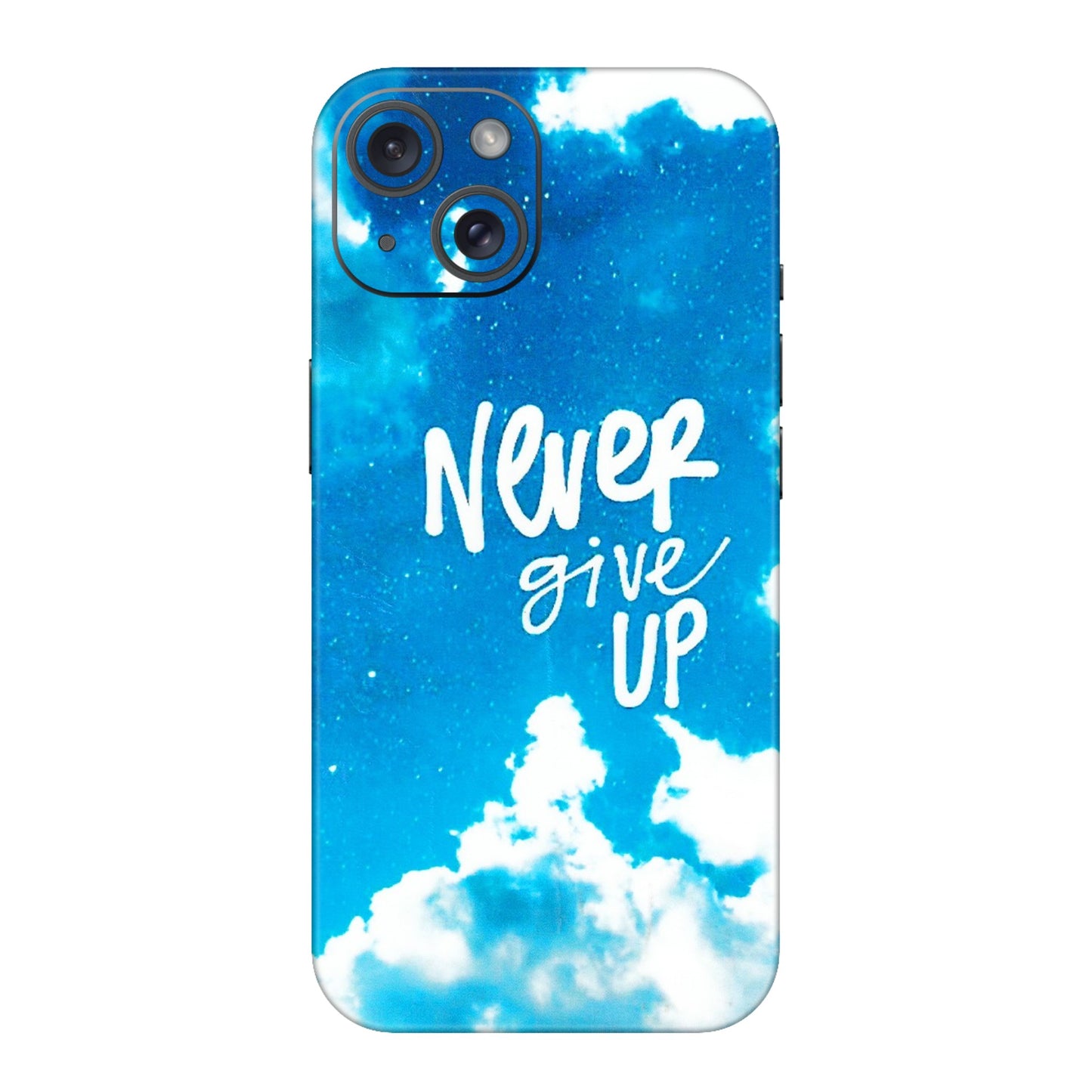 Apple iPhone Skins (All Models) - Never Give Up - 3D Embossed Finish (L-279) iPhone 15
