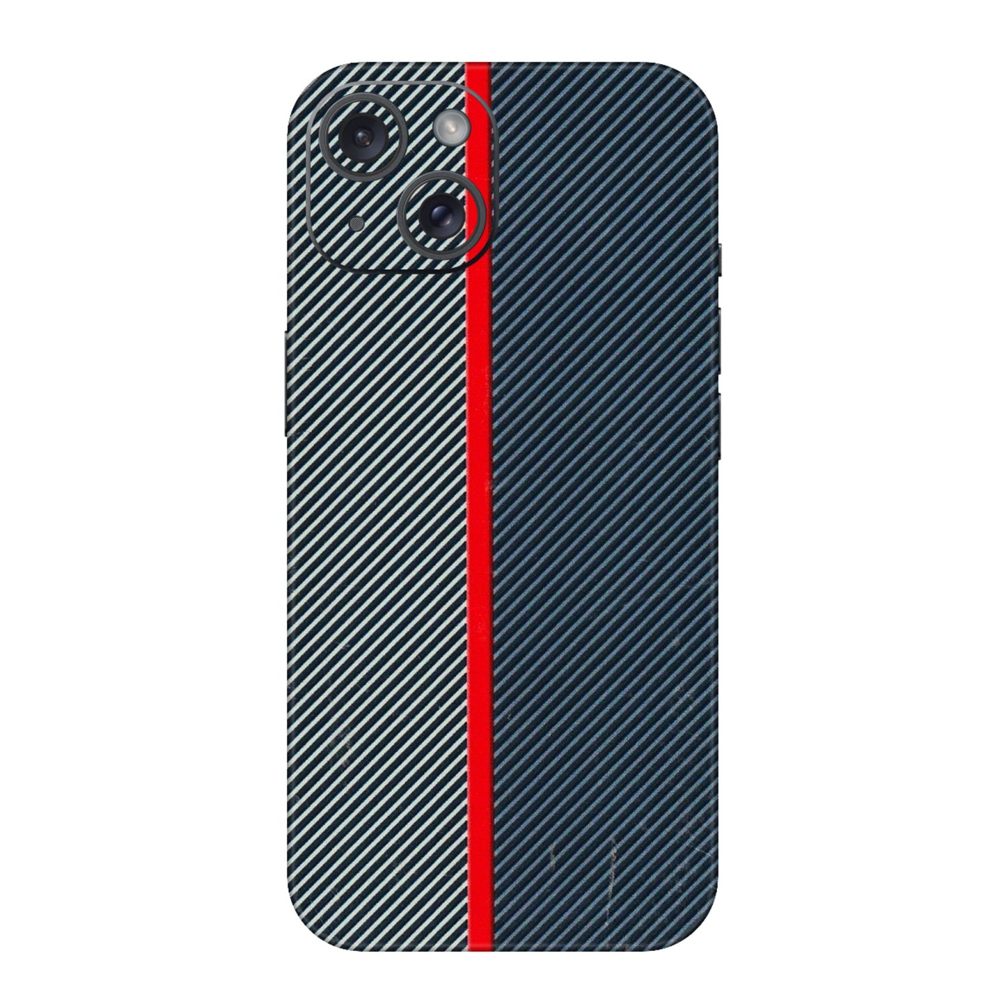 Apple iPhone Skins (All Models) - Blue Sober Lines - 3D Embossed Finish (L-305) iPhone 15