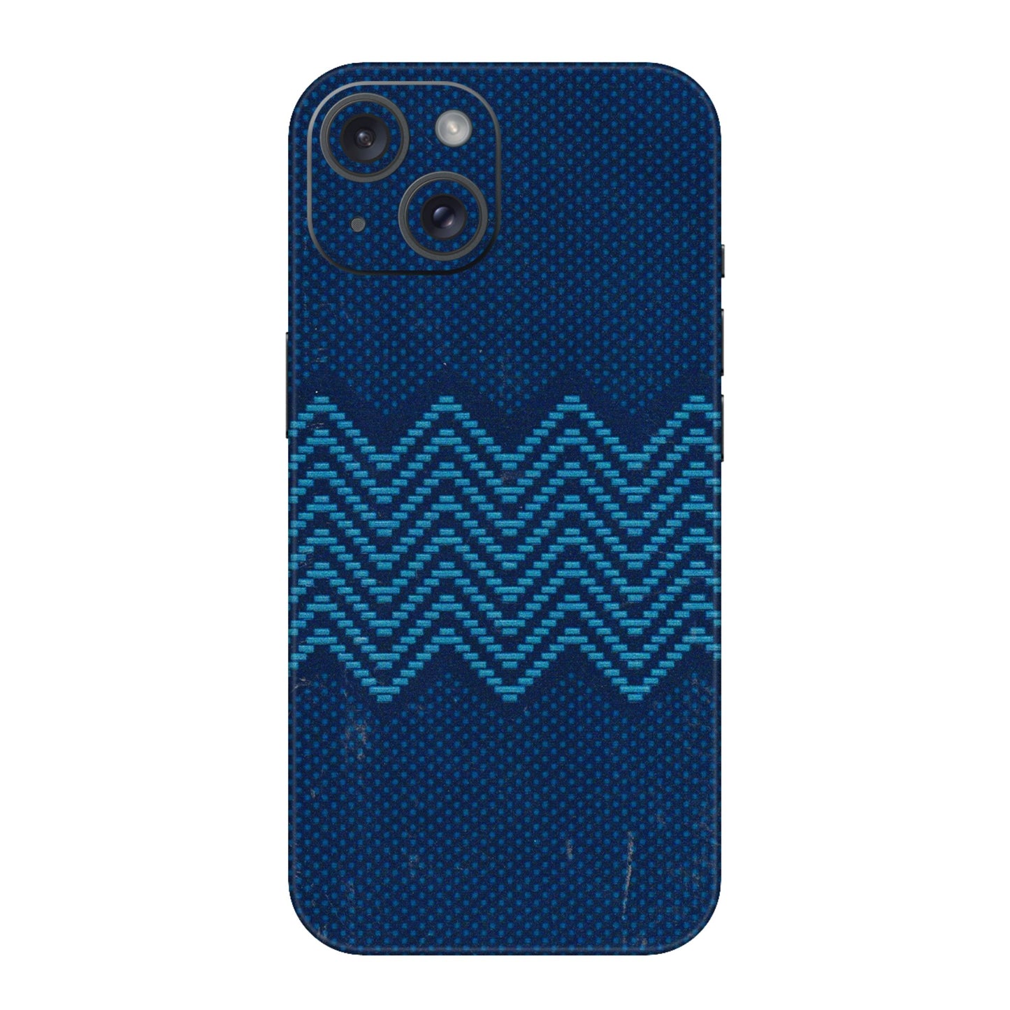 Apple iPhone Skins (All Models) - Blue Sober Waves - 3D Embossed Finish (L-306) iPhone 15