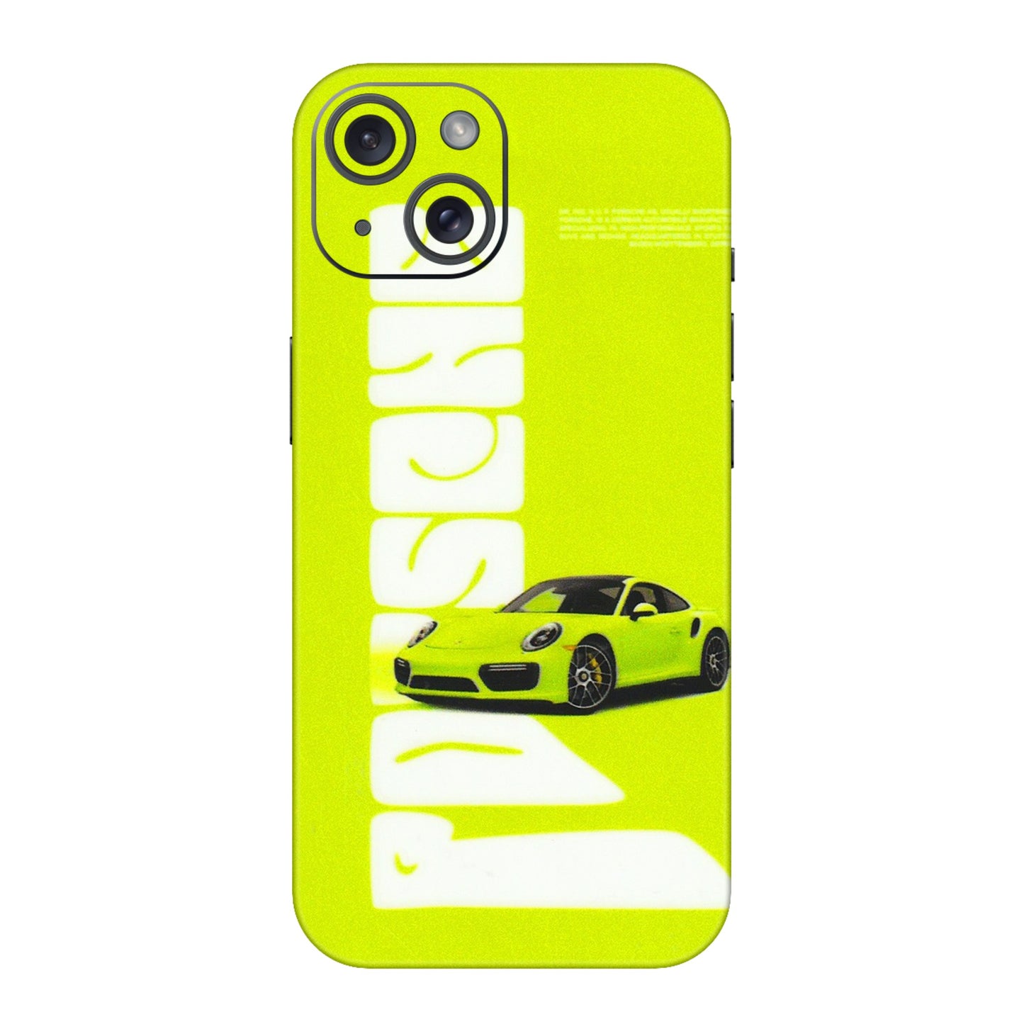 Apple iPhone Skins (All Models) - Lime Green Porche - 3D Embossed Finish (L-30) iPhone 15