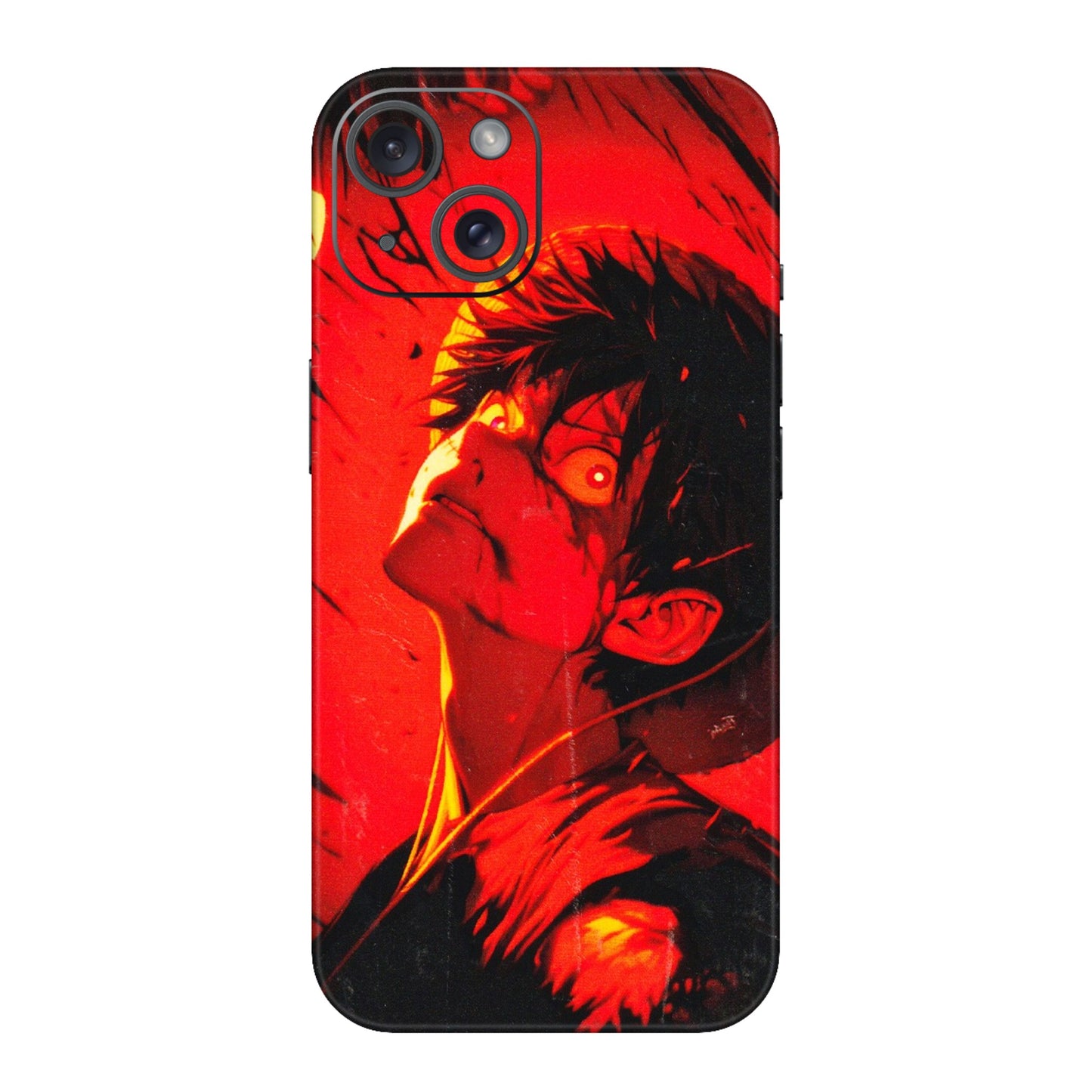 Apple iPhone Skins (All Models) - D.Luffy Power Up One Piece Anime - 3D Embossed Finish (L-326) iPhone 15